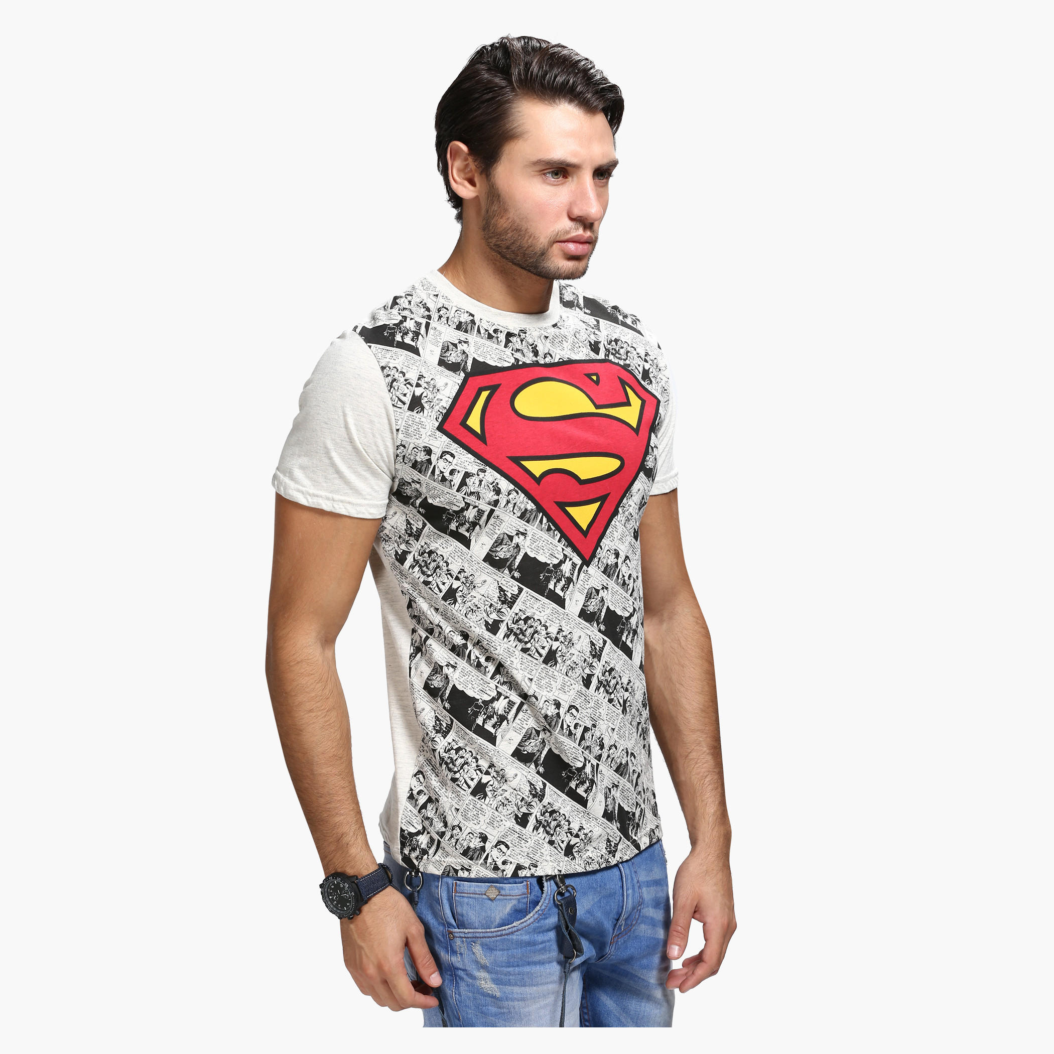 Printed Crew Neck T-Shirt with Short Sleeves-men-clothing-tshirtsandpolos-tshirts-image-3