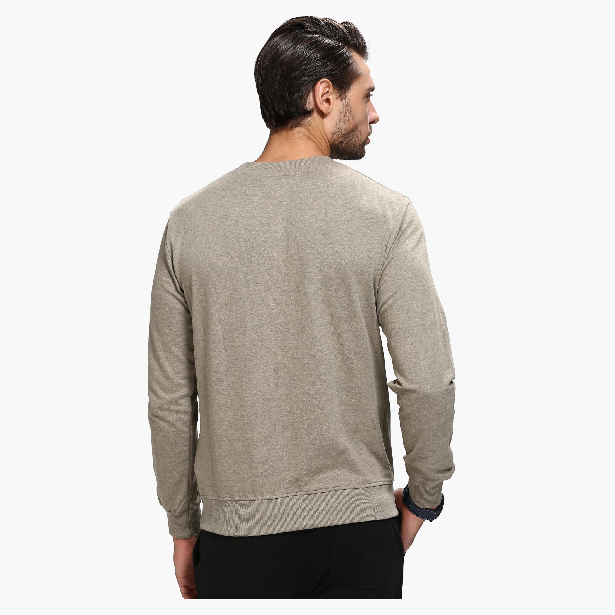 Printed Crew Neck Sweatshirt with Long Sleeves-men-winterwear-hoodiesandsweatshirts-image-4