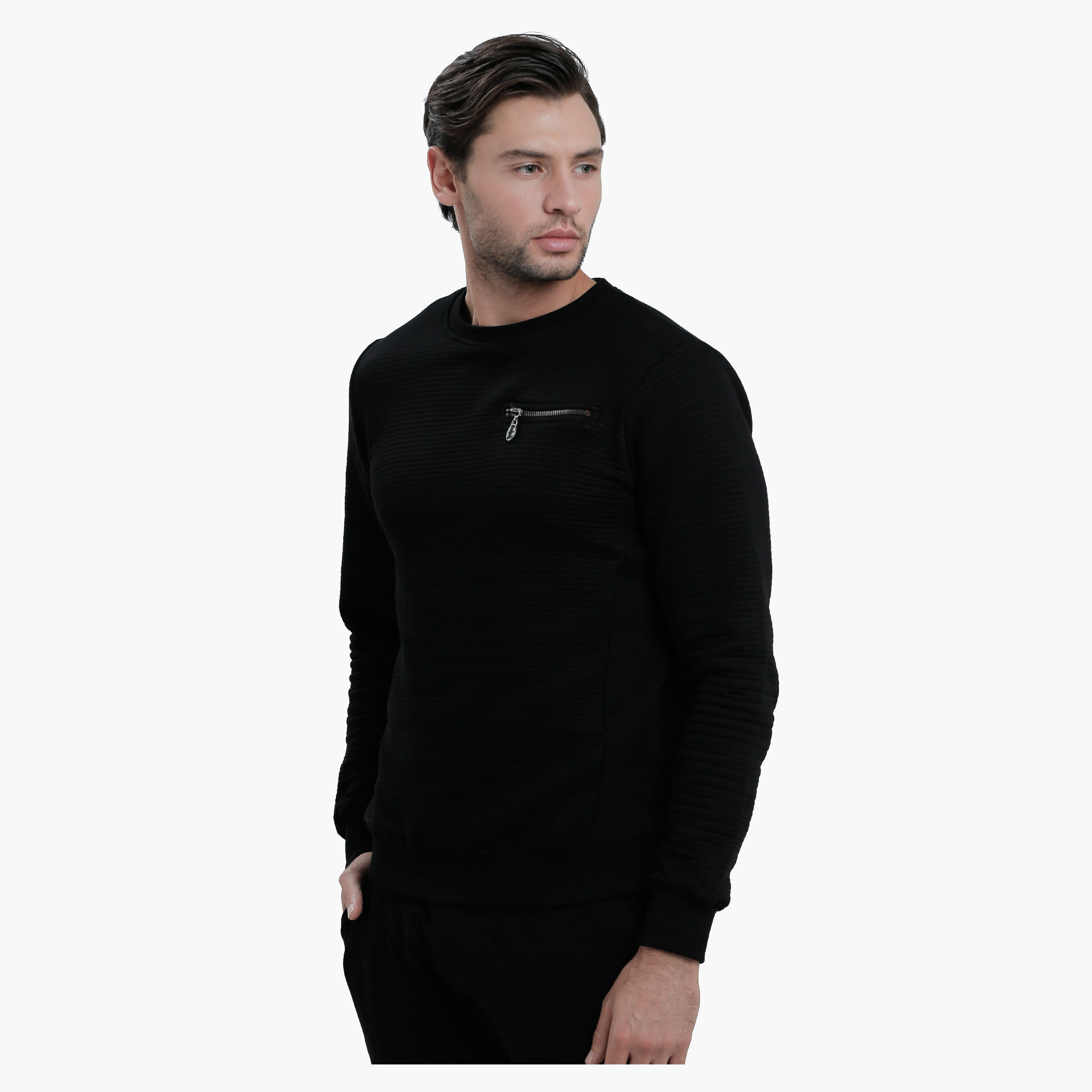 Batman Crew Neck Sweatshirt with Long Sleeves-men-winterwear-hoodiesandsweatshirts-image-3