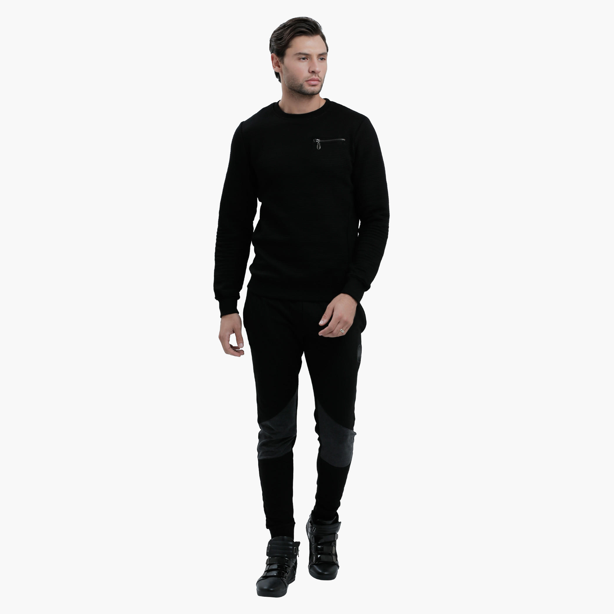 Batman Crew Neck Sweatshirt with Long Sleeves-men-winterwear-hoodiesandsweatshirts-image-5