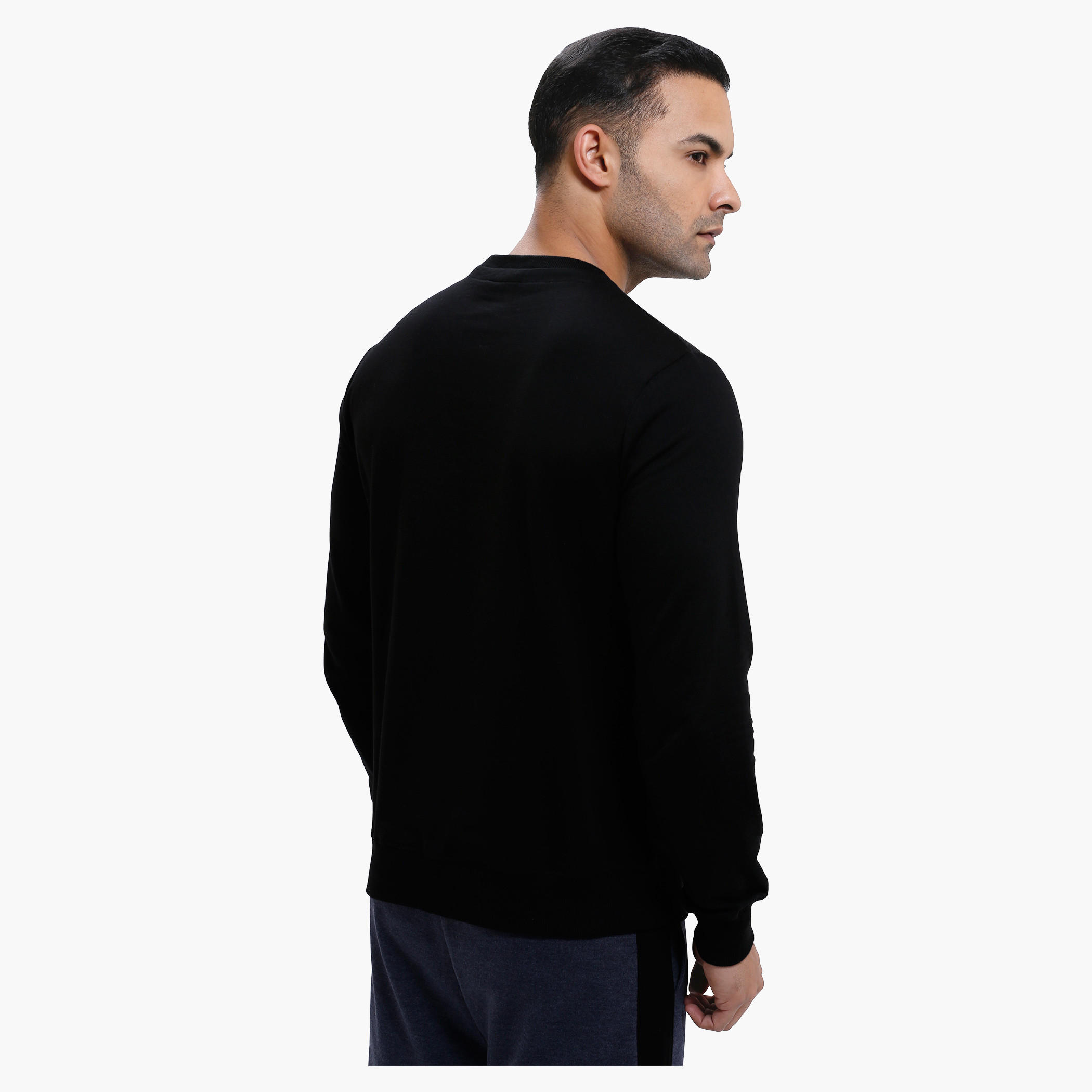 Graphic Print Sweatshirt with Long Sleeves-men-winterwear-hoodiesandsweatshirts-image-2