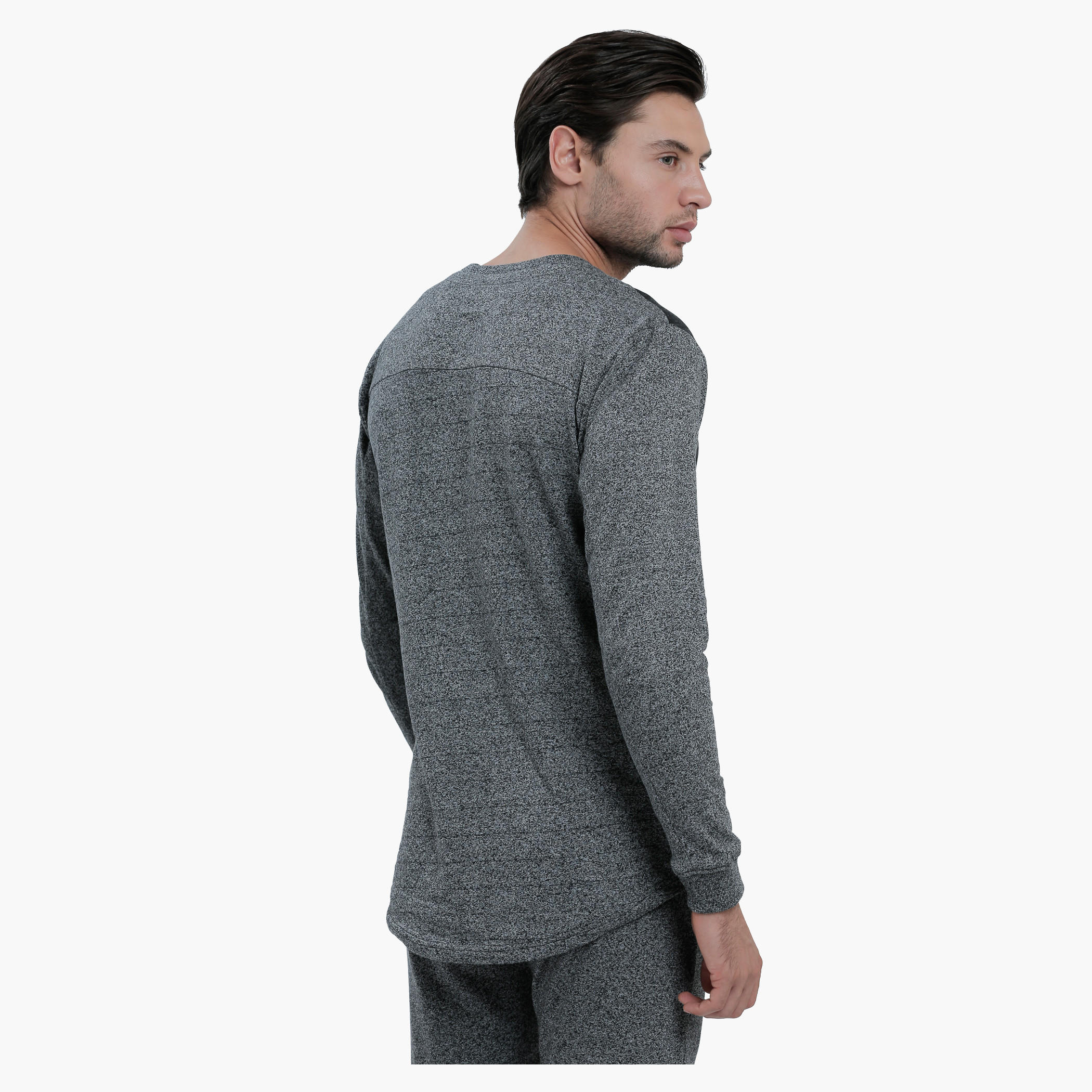 Printed Sweatshirt with Crew Neck and Long Sleeves-men-winterwear-hoodiesandsweatshirts-image-2