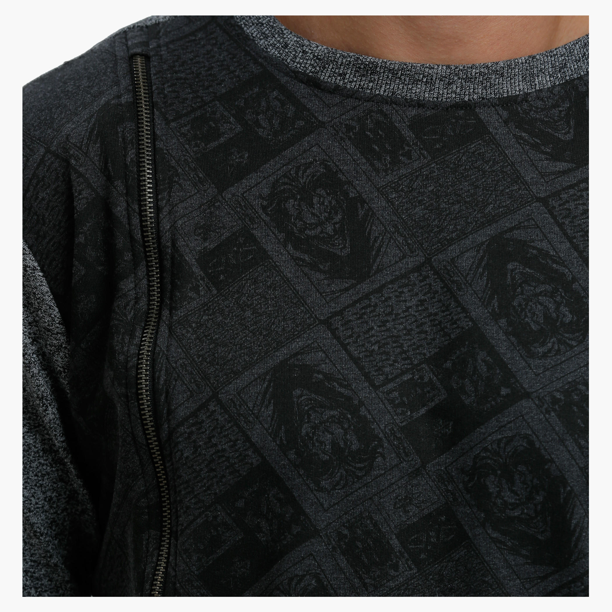 Printed Sweatshirt with Crew Neck and Long Sleeves-men-winterwear-hoodiesandsweatshirts-image-4