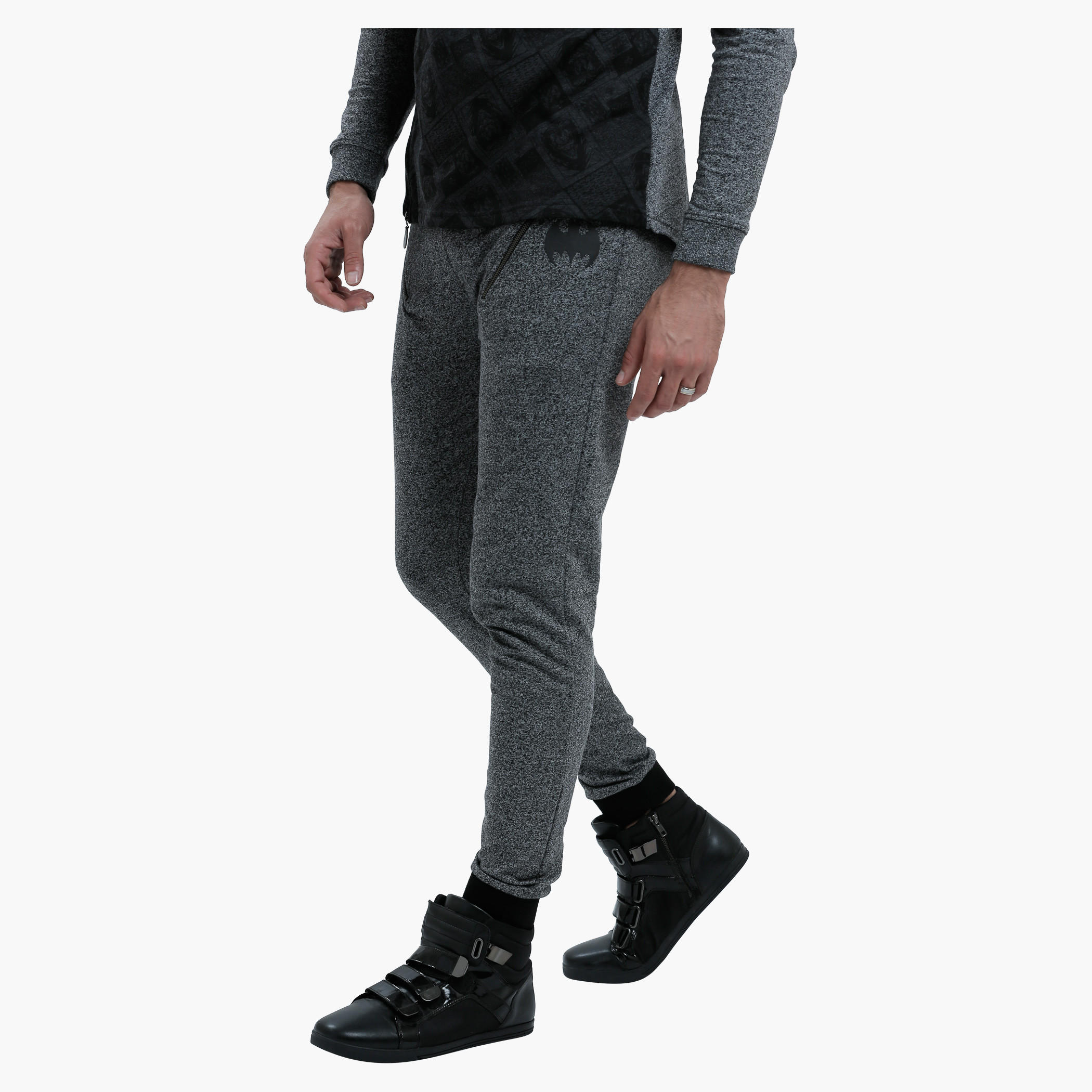 Batman Full Length Jog Pants with Cuffs and Zip Detail-men-clothing-bottoms-joggers-image-3