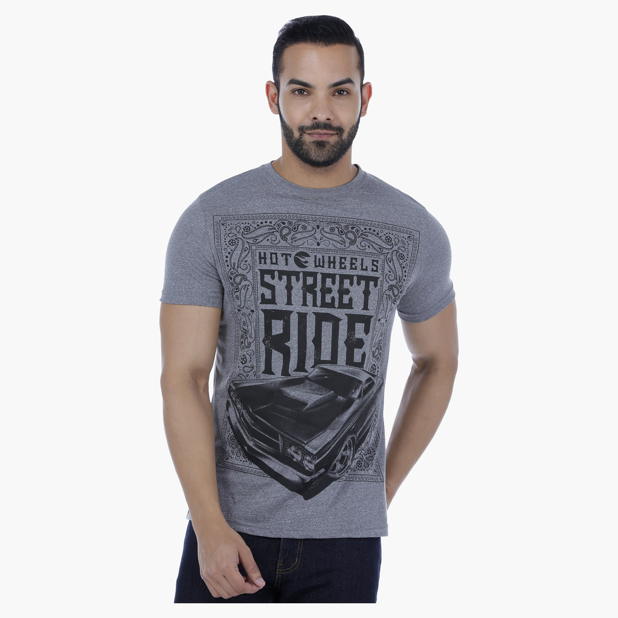 Hot Wheels Printed T-Shirt with Short Sleeves-men-clothing-tshirtsandpolos-tshirts-image-1