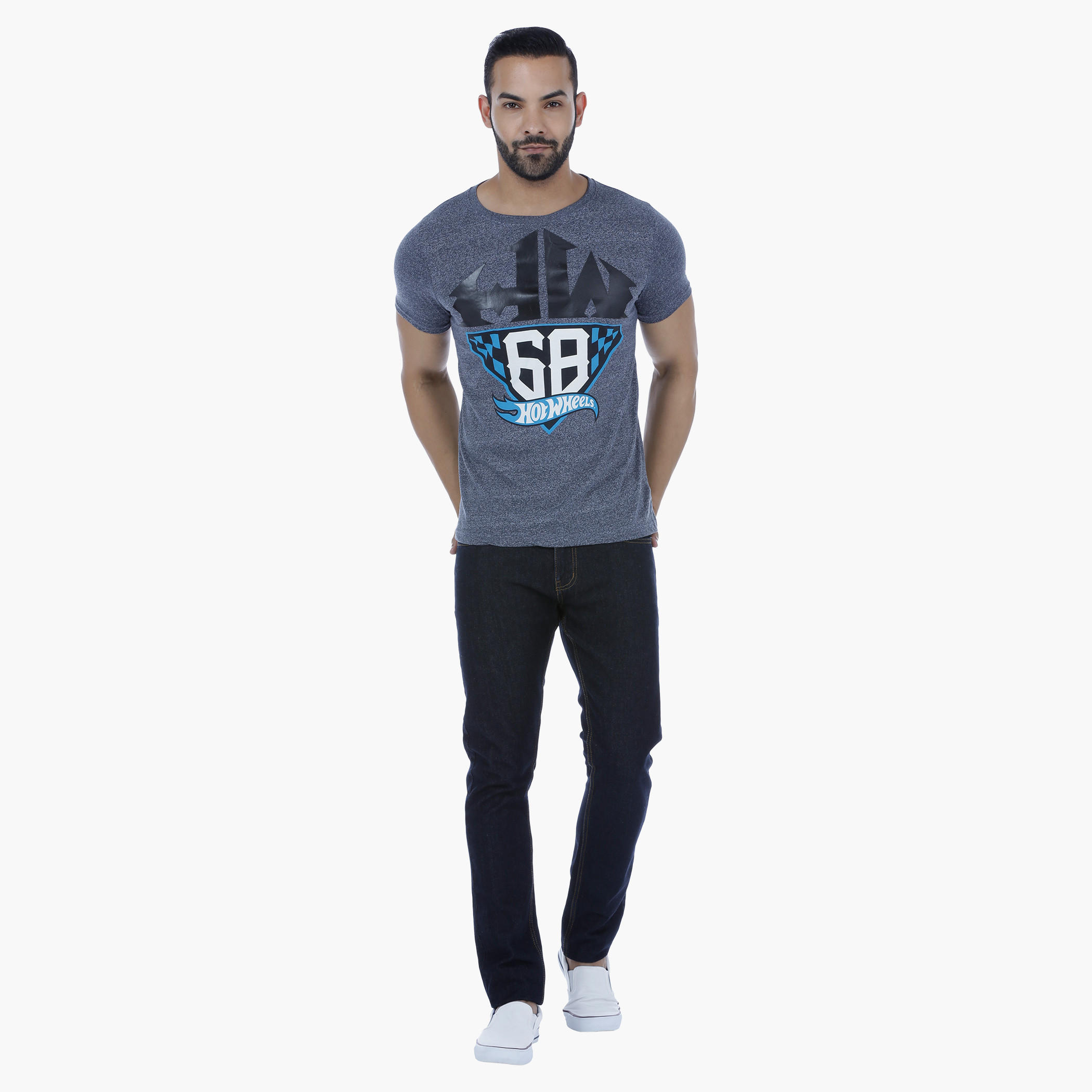 Hot Wheels Printed T-Shirt with Short Sleeves-men-clothing-tshirtsandpolos-tshirts-image-1