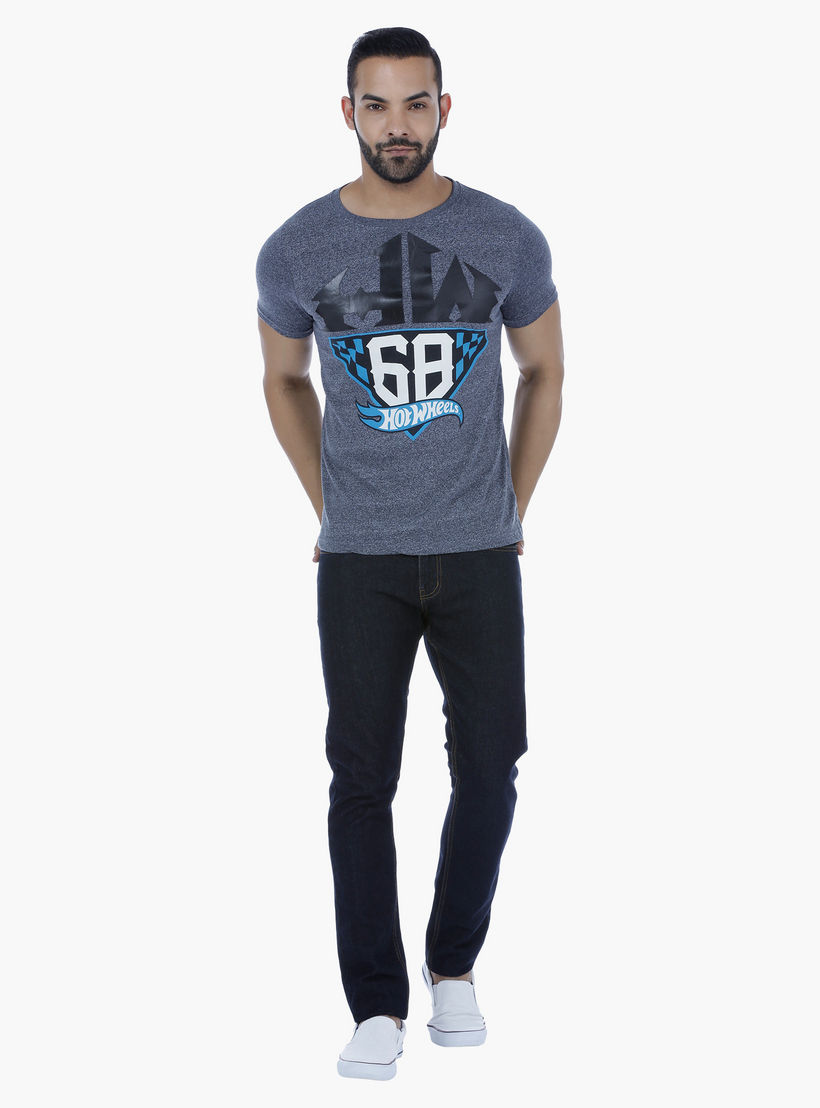 Hot Wheels Printed T-Shirt with Short Sleeves-men-clothing-tshirtsandpolos-tshirts-image-1