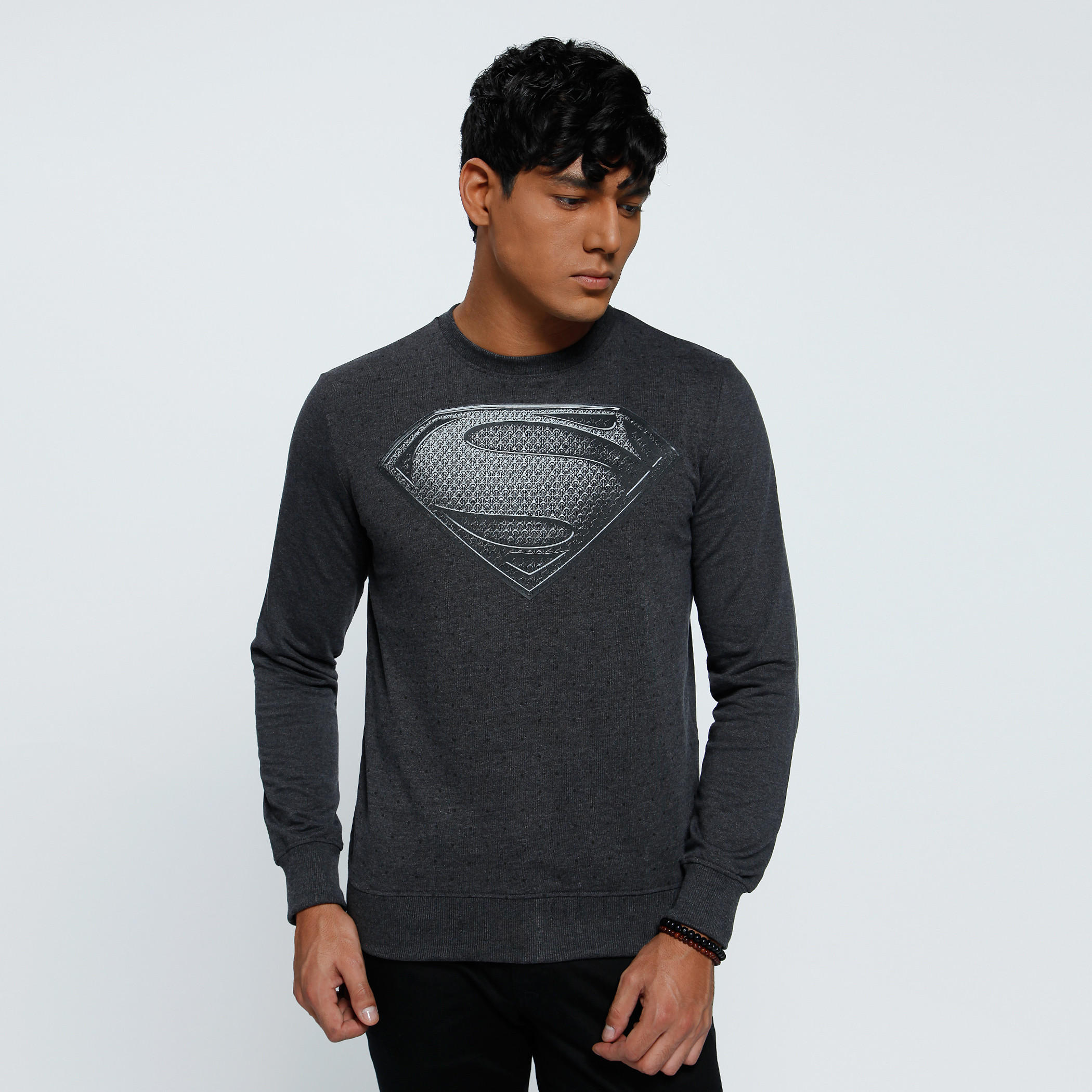 Printed Sweatshirt with Crew Neck and Long Sleeves-men-winterwear-hoodiesandsweatshirts-image-5