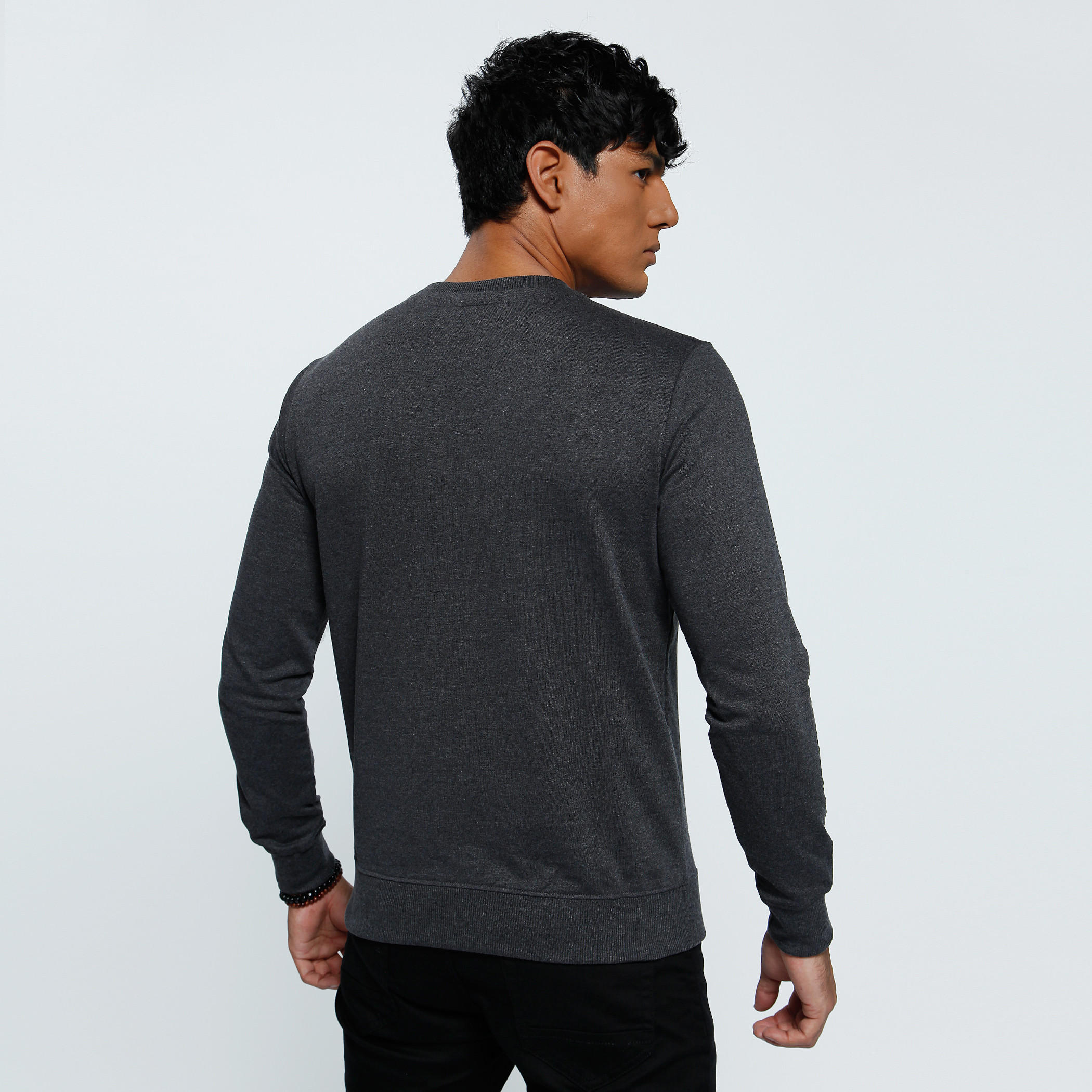 Printed Sweatshirt with Crew Neck and Long Sleeves-men-winterwear-hoodiesandsweatshirts-image-2