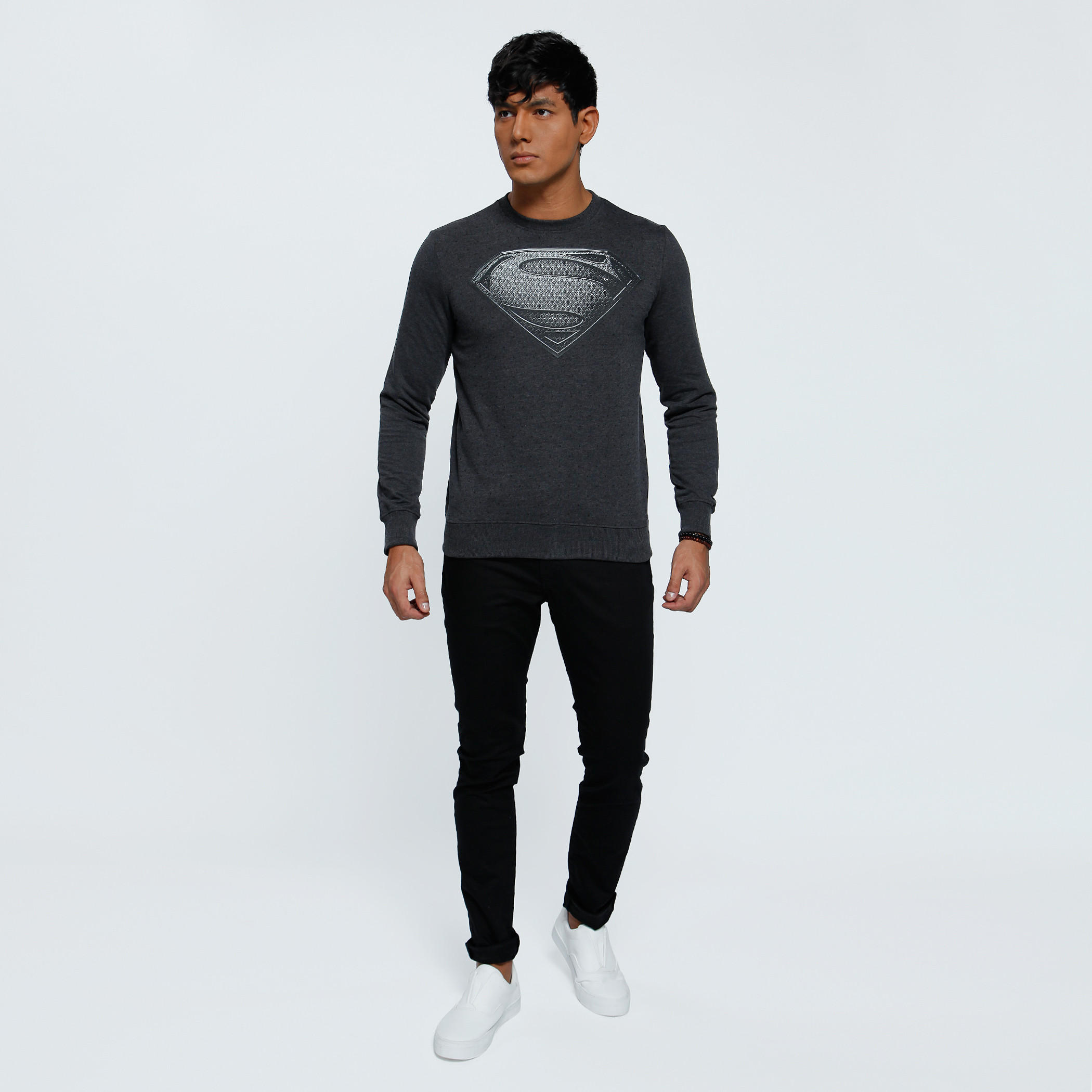 Printed Sweatshirt with Crew Neck and Long Sleeves-men-winterwear-hoodiesandsweatshirts-image-1