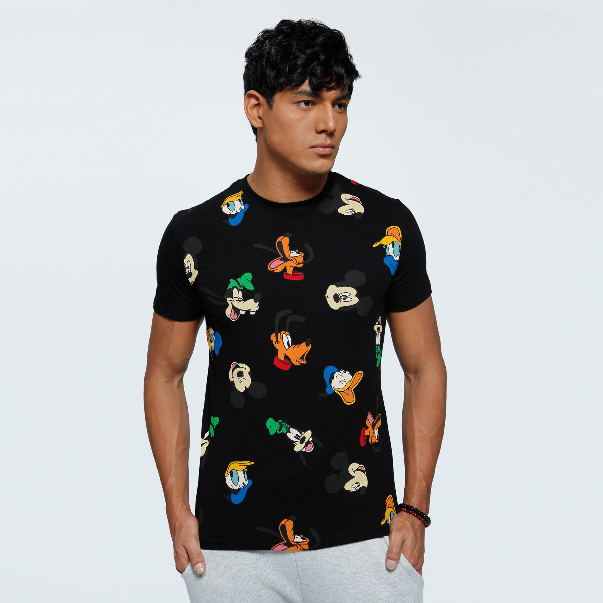 Printed T-Shirt with Crew Neck and Short Sleeves-men-clothing-tshirtsandpolos-tshirts-image-1