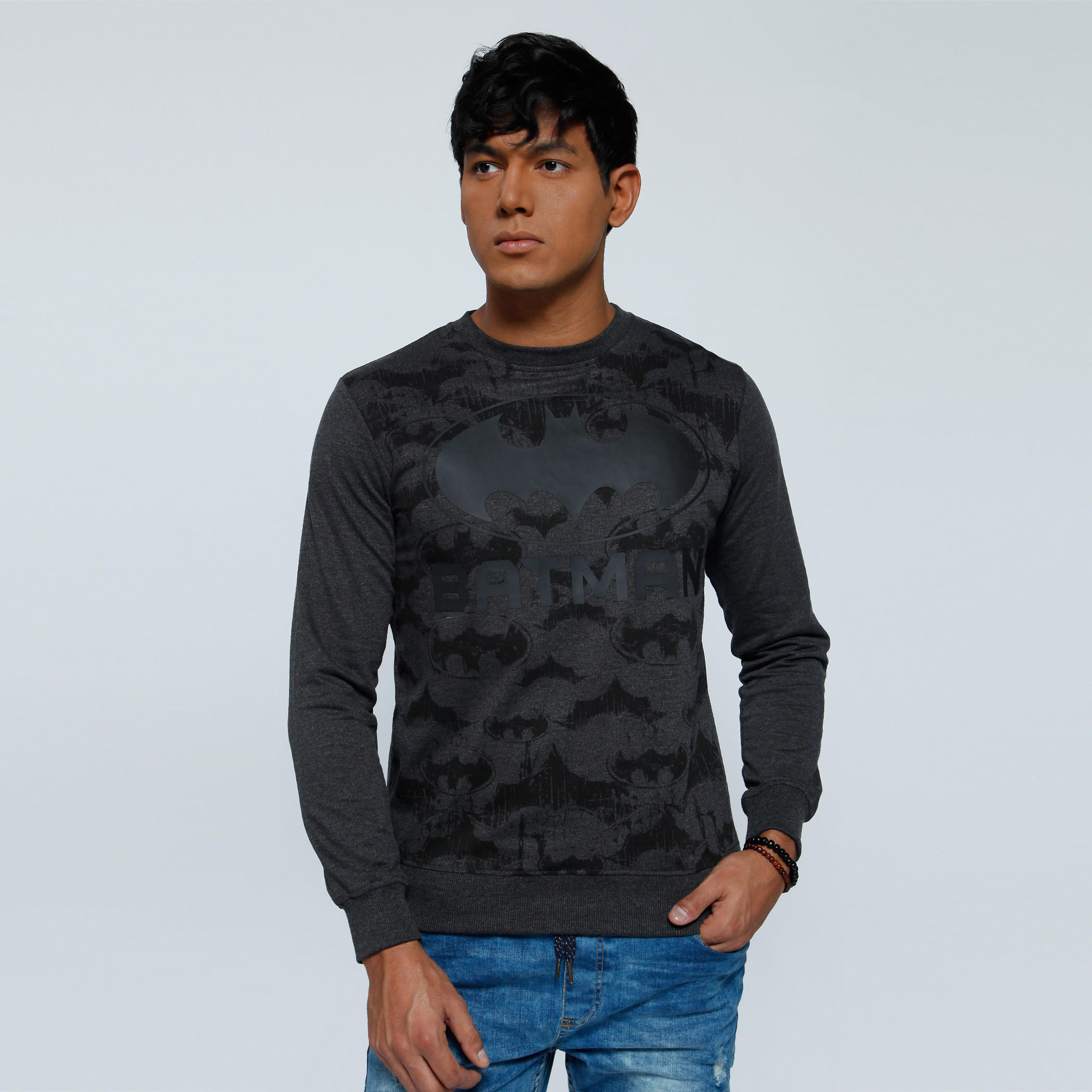 Printed Sweatshirt with Crew Neck and Long Sleeves-men-winterwear-hoodiesandsweatshirts-image-1
