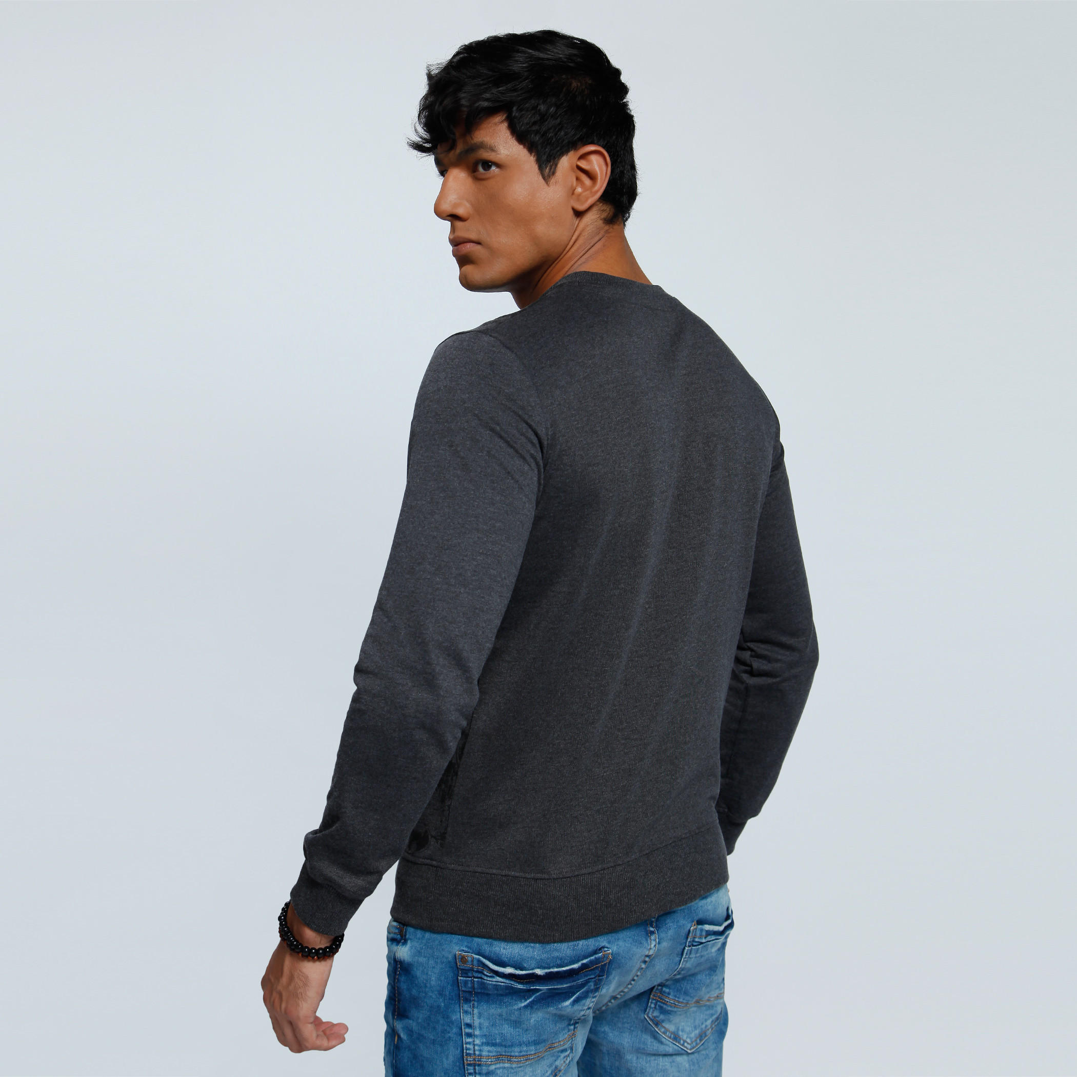 Printed Sweatshirt with Crew Neck and Long Sleeves-men-winterwear-hoodiesandsweatshirts-image-2