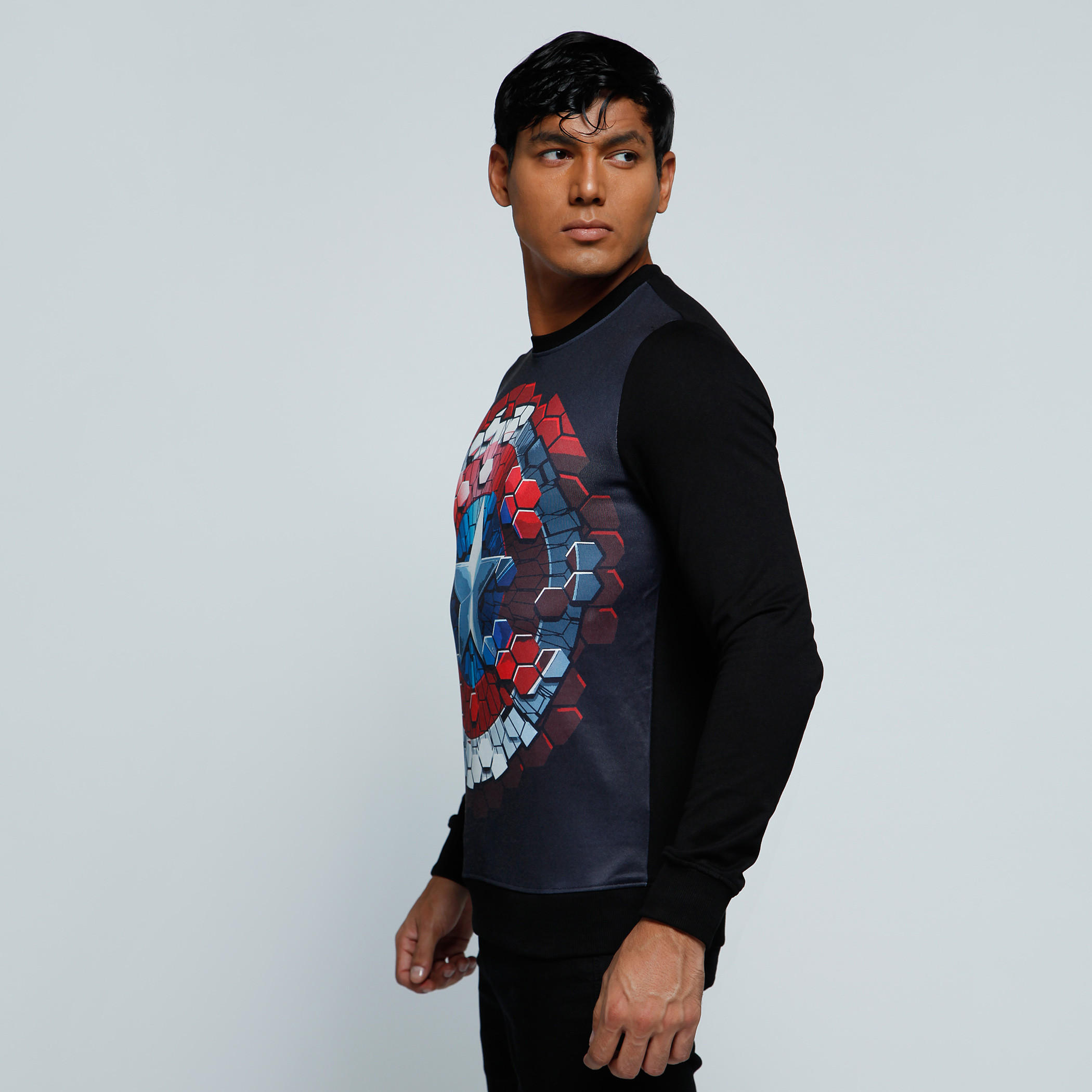 Printed T-Shirt with Long Sleeves and Crew Neck-men-winterwear-hoodiesandsweatshirts-image-3