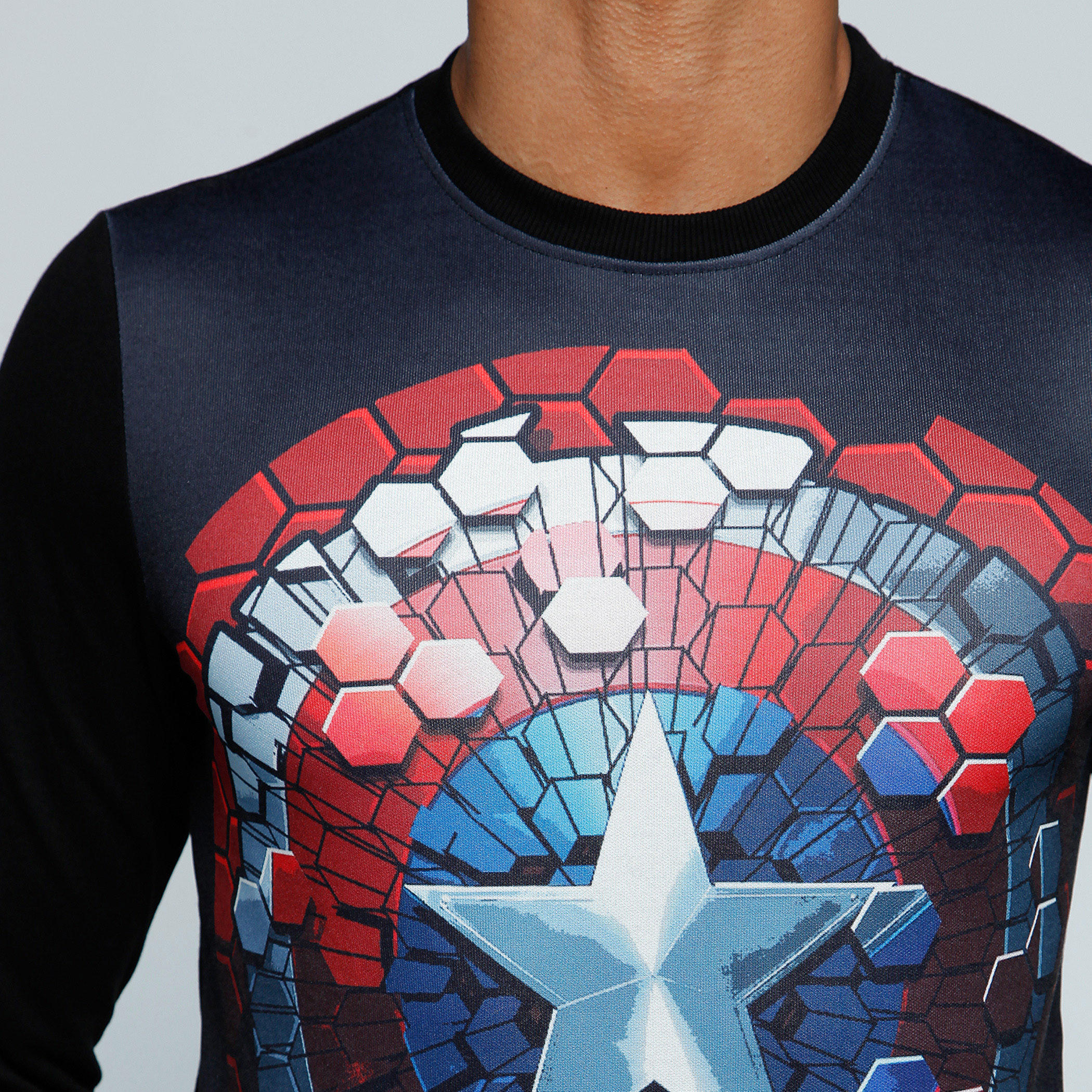 Printed T-Shirt with Long Sleeves and Crew Neck-men-winterwear-hoodiesandsweatshirts-image-4