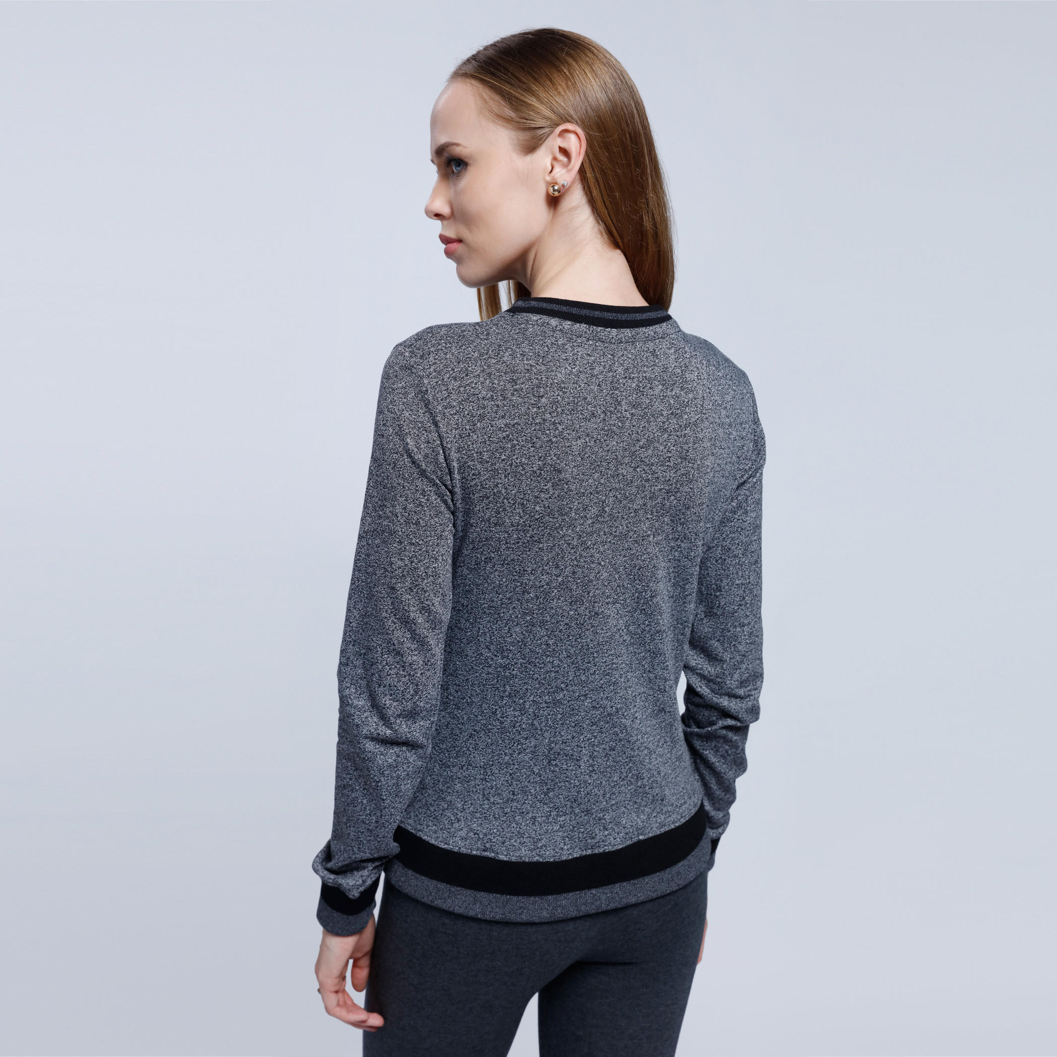 Printed Sweatshirt with Round Neck and Long Sleeves-women-winterwear-hoodiesandsweatshirts-sweatshirts-image-2