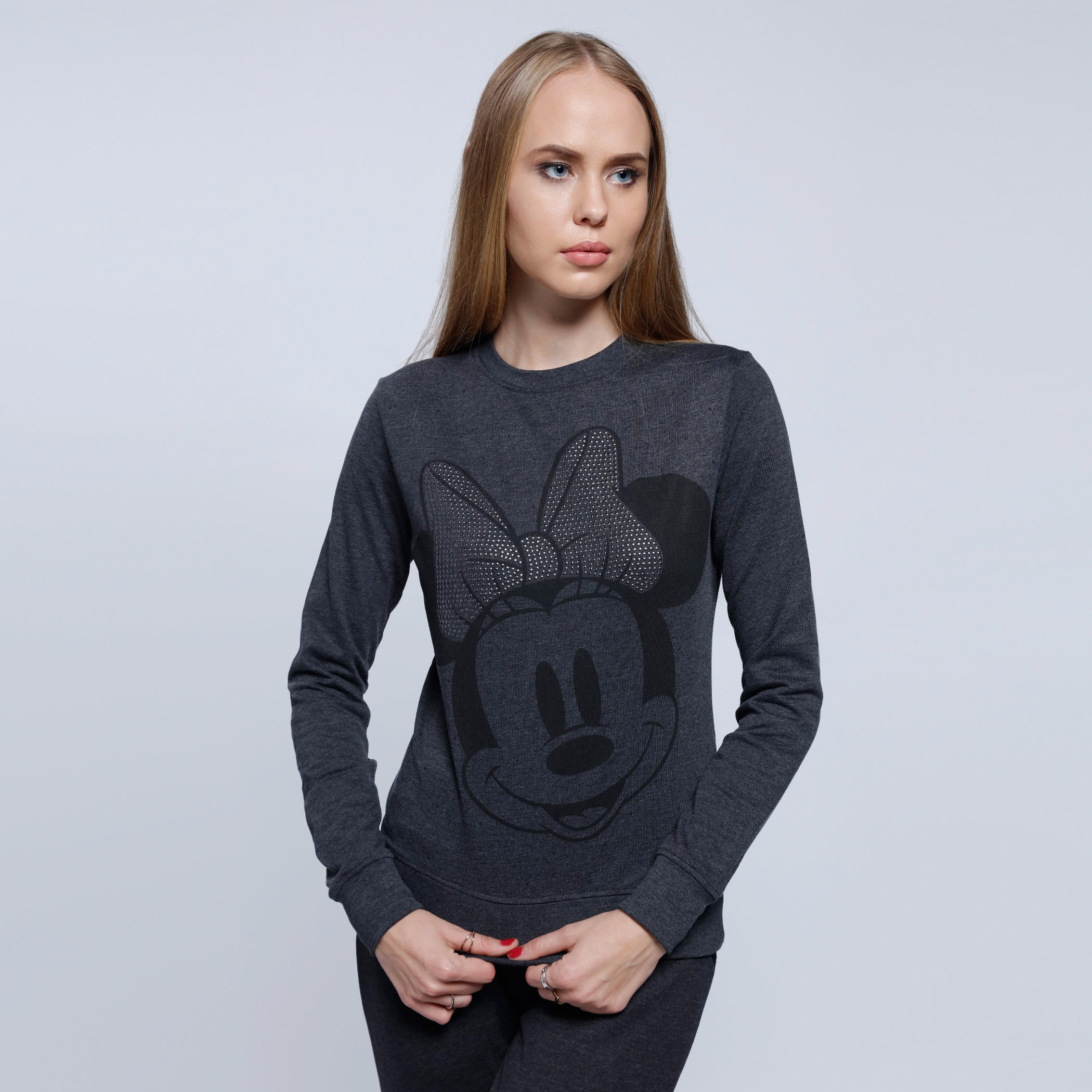 Printed Sweatshirt with Round Neck and Long Sleeves-women-winterwear-hoodiesandsweatshirts-sweatshirts-image-1