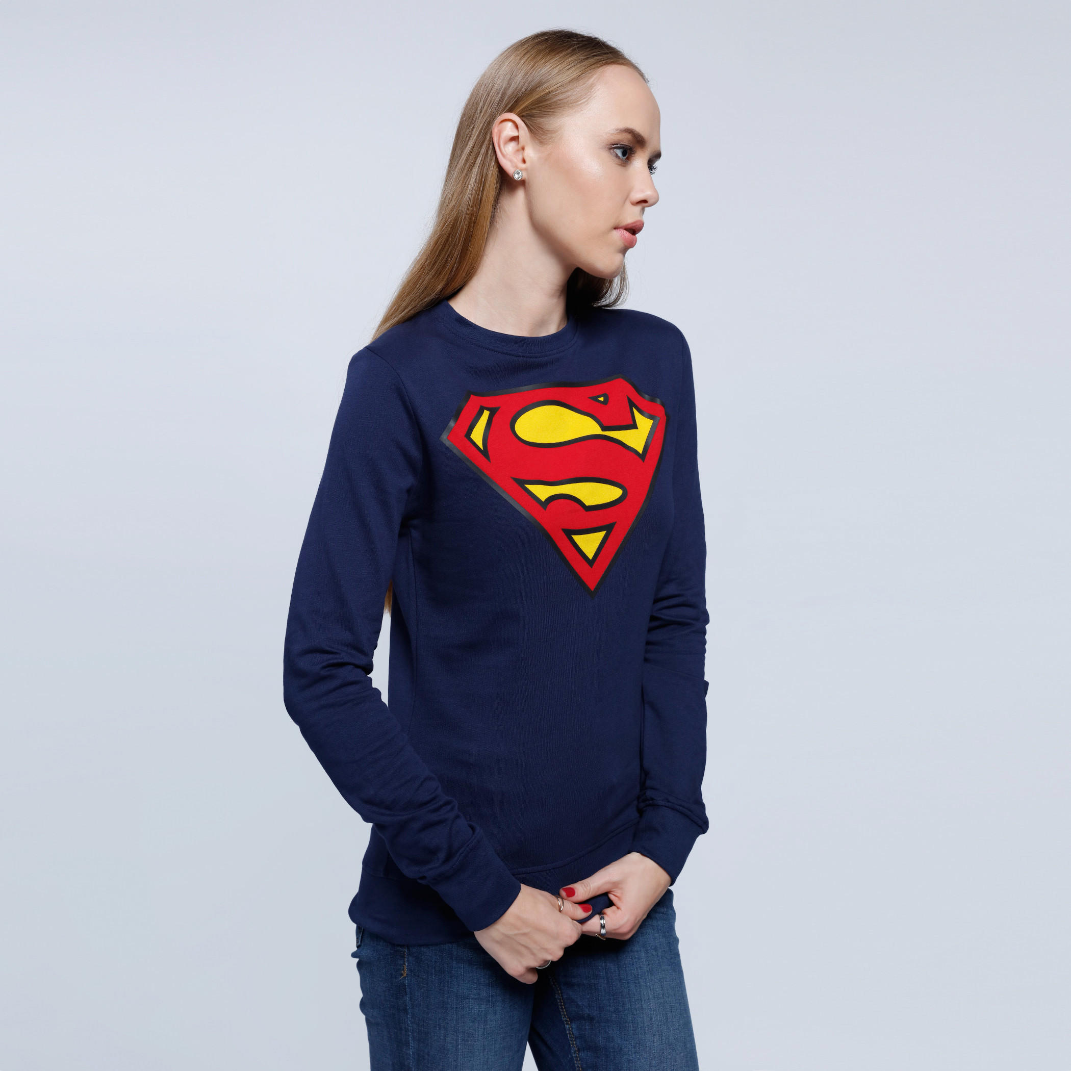 Printed Sweatshirt with Round Neck and Long Sleeves-women-winterwear-hoodiesandsweatshirts-sweatshirts-image-3