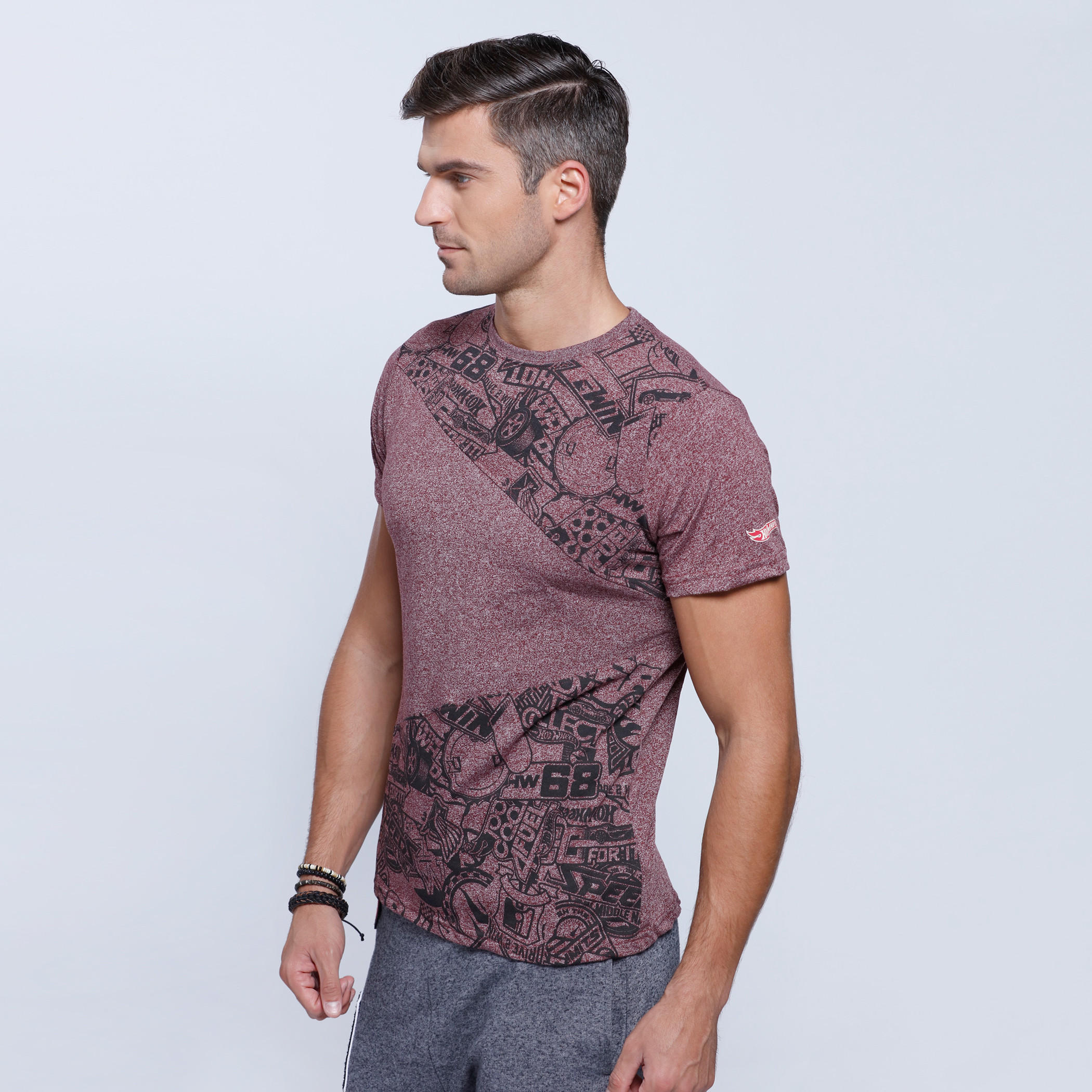 Printed T-Shirt with Crew Neck and Short Sleeves-men-clothing-tshirtsandpolos-tshirts-image-3