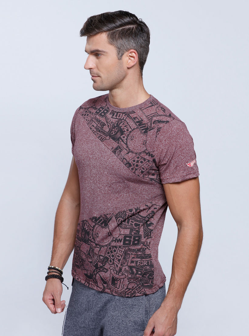 Printed T-Shirt with Crew Neck and Short Sleeves-men-clothing-tshirtsandpolos-tshirts-image-3