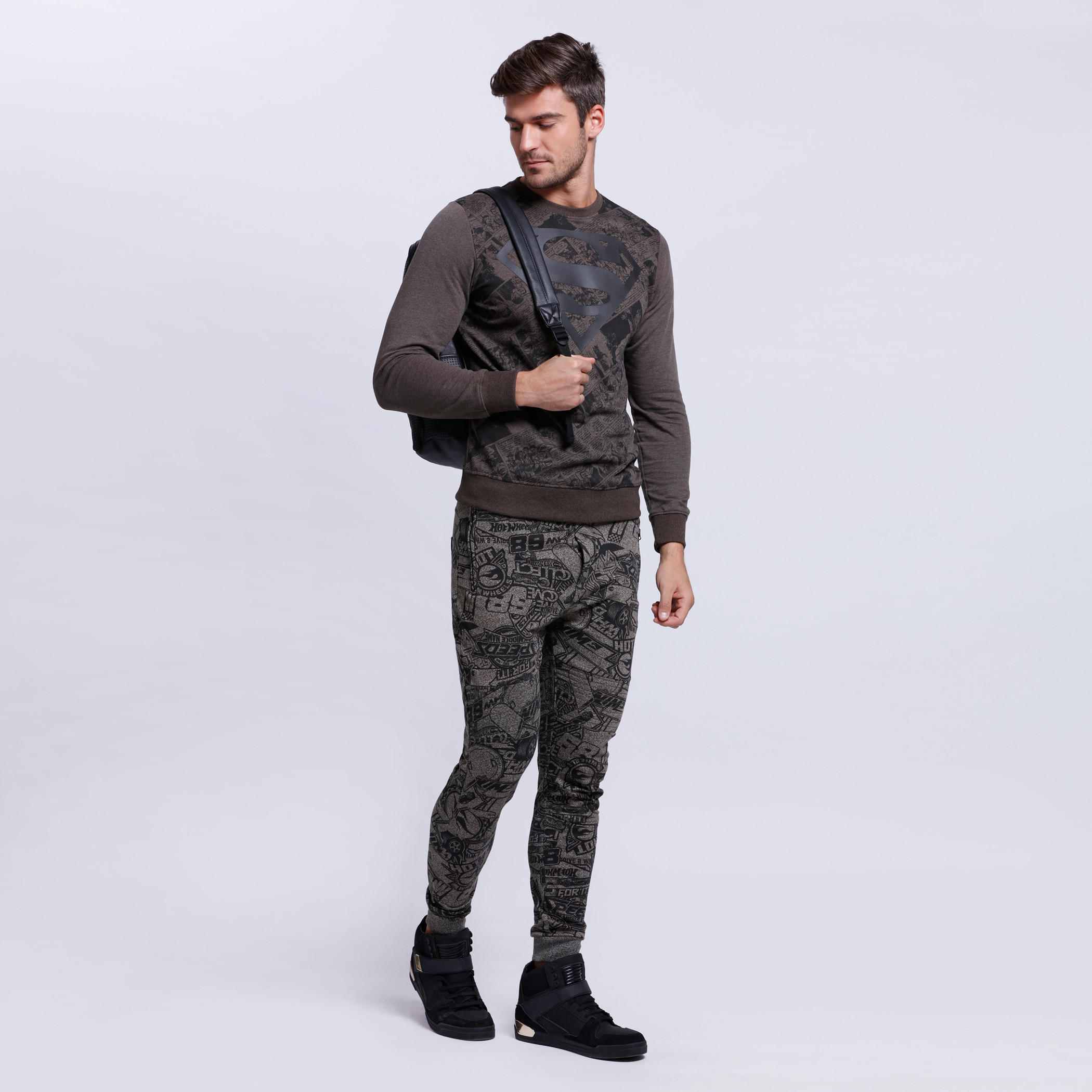 Printed Full Length Joggers with Elasticised Waistband-men-clothing-bottoms-joggers-image-5