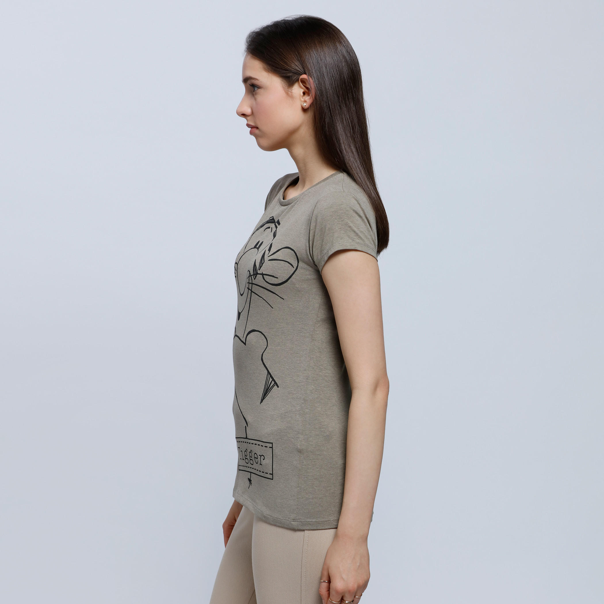 Tigger Printed T-Shirt with Round Neck and Short Sleeves-women-clothing-tshirts-image-3