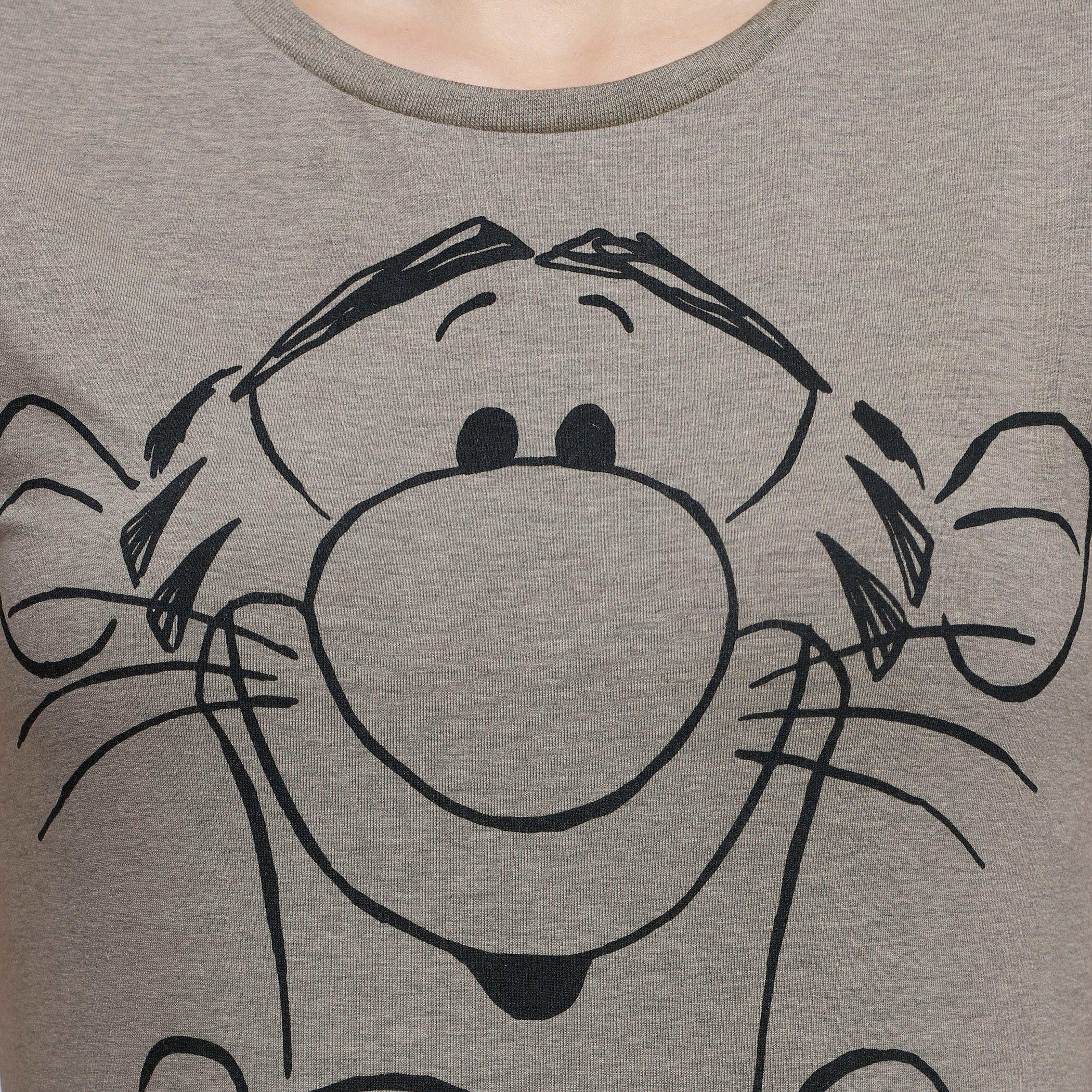 Tigger Printed T-Shirt with Round Neck and Short Sleeves-women-clothing-tshirts-image-4