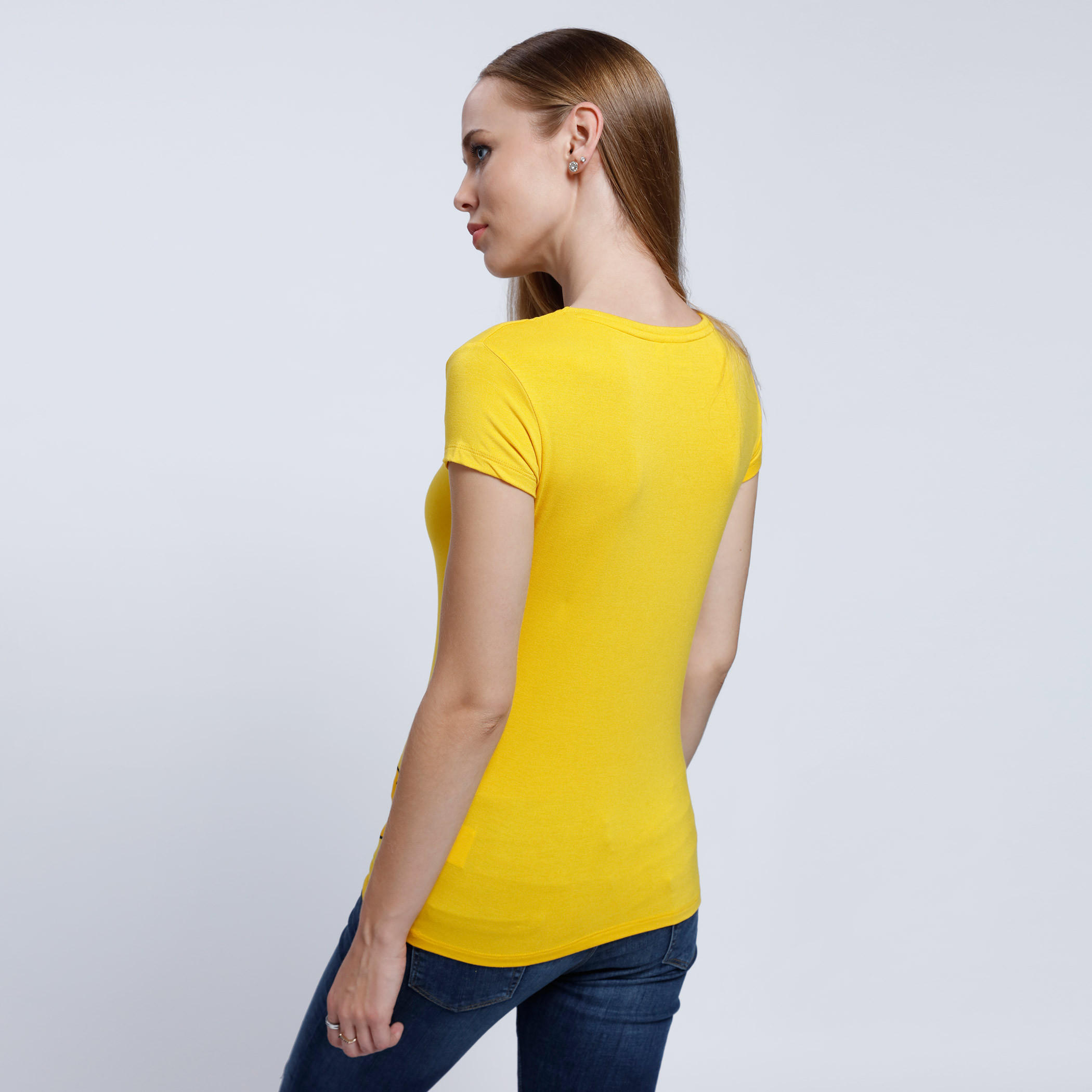 Printed T-Shirt with Round Neck and Short Sleeves-women-clothing-tshirts-image-2