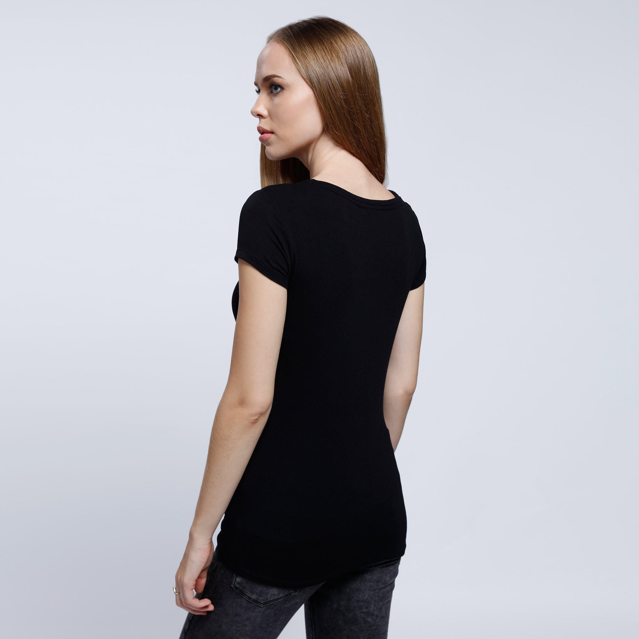 Printed T-Shirt with Round Neck and Short Sleeves-women-clothing-tshirts-image-2