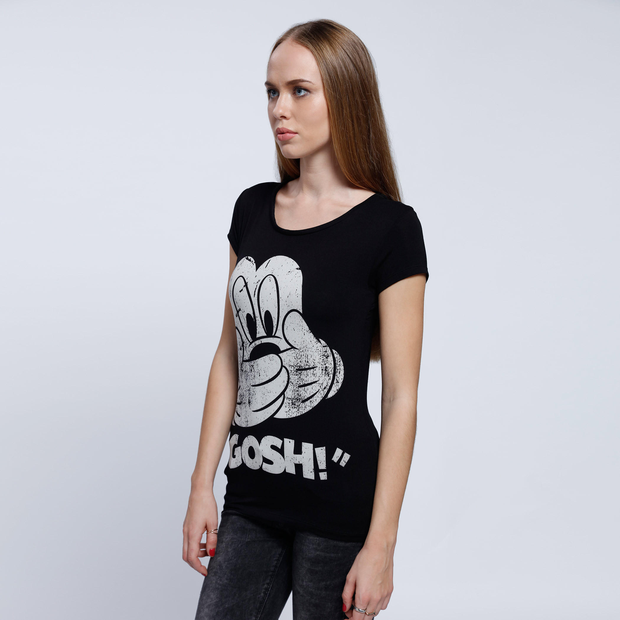 Printed T-Shirt with Round Neck and Short Sleeves-women-clothing-tshirts-image-3
