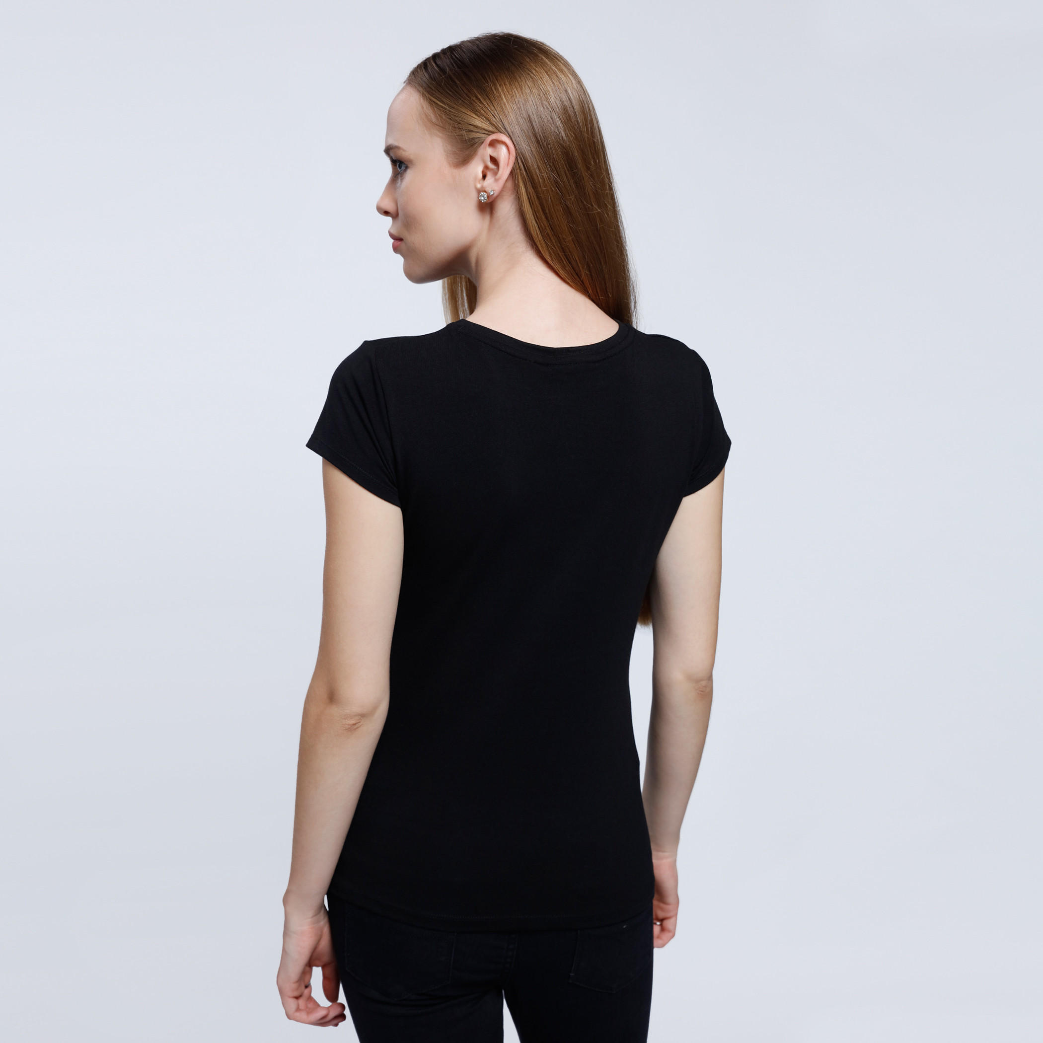 Printed T-Shirt with Round Neck and Short Sleeves-women-clothing-tshirts-image-2
