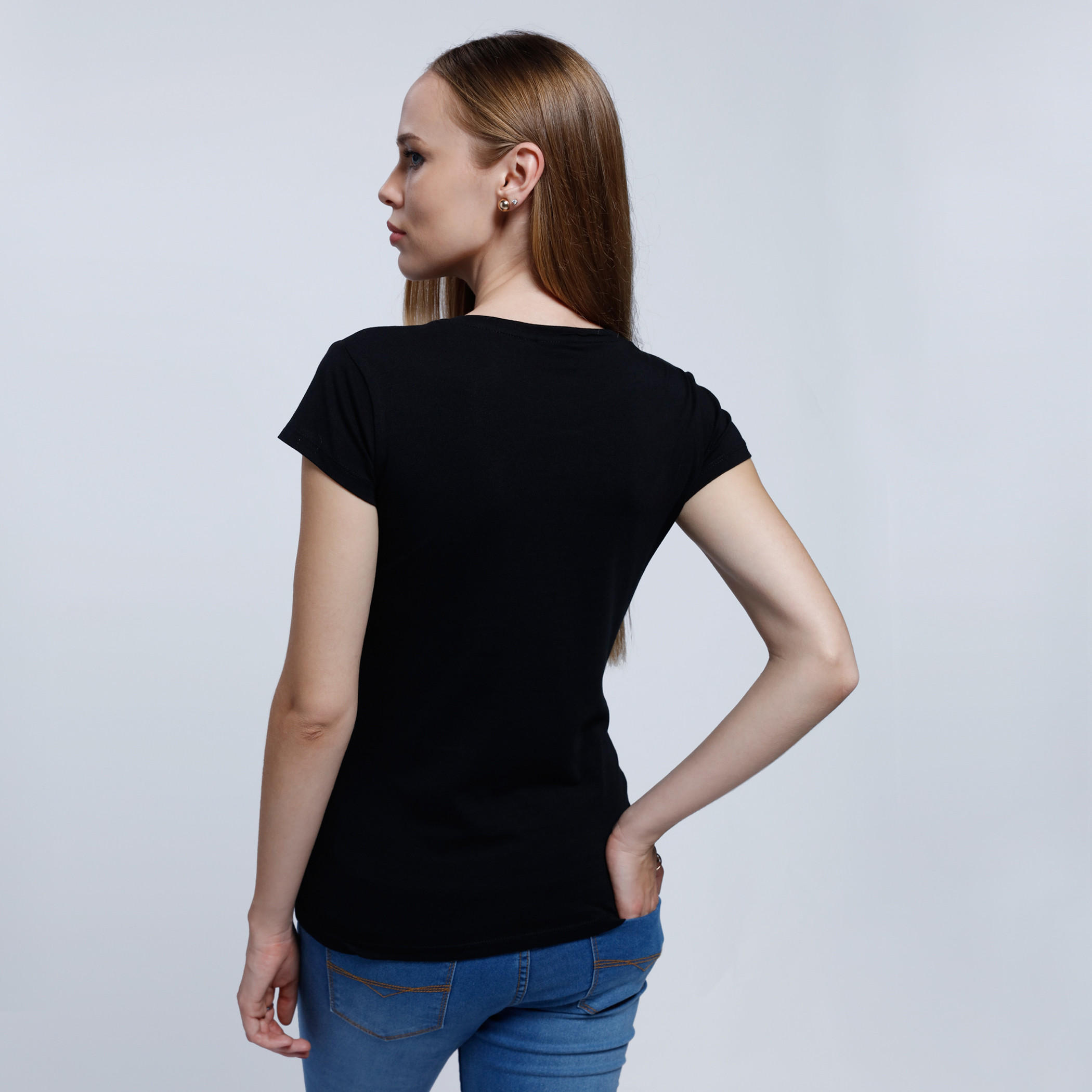 Printed T-Shirt with Round Neck and Short Sleeves-women-clothing-tshirts-image-2