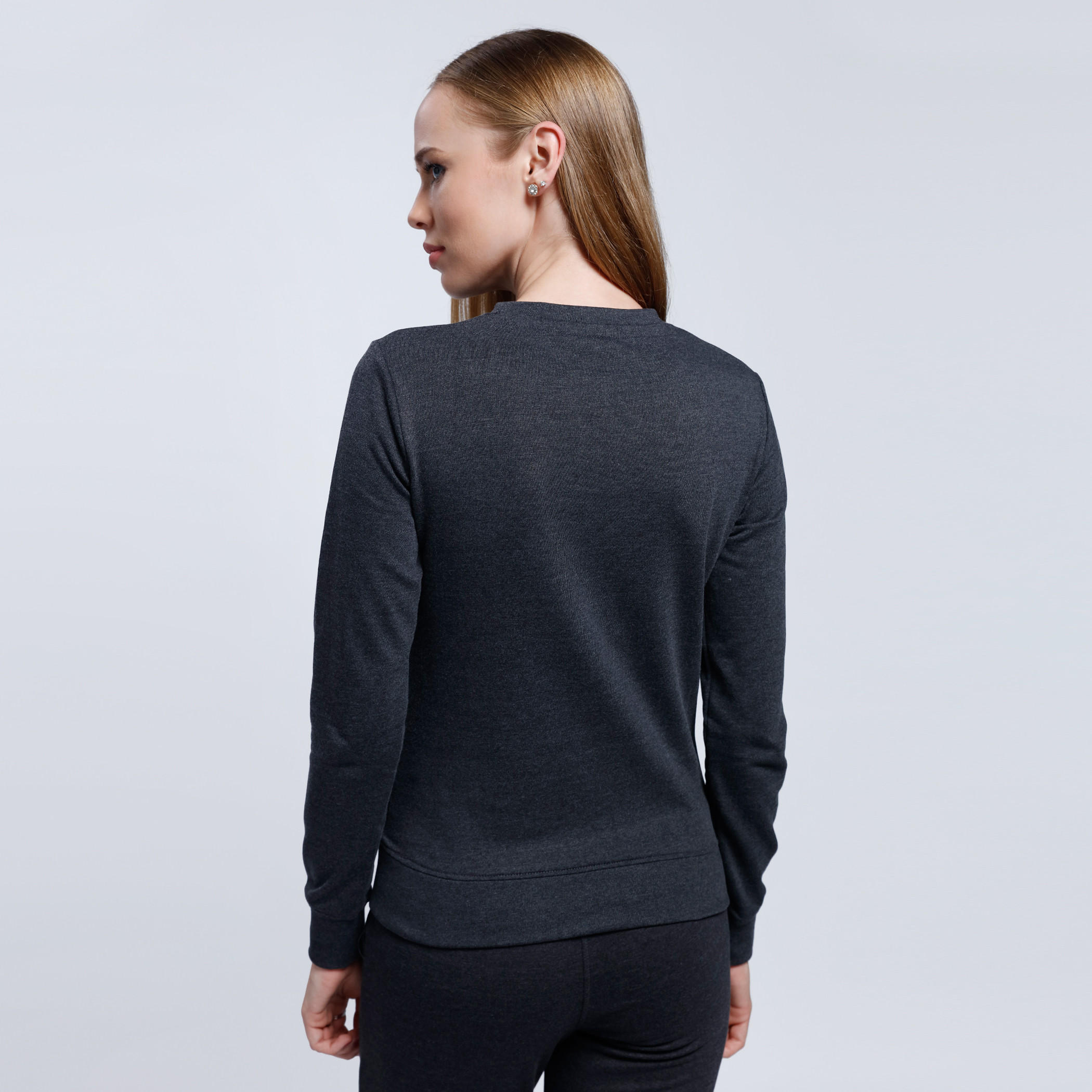Printed Sweatshirt with Round Neck and Long Sleeves-women-winterwear-hoodiesandsweatshirts-sweatshirts-image-4