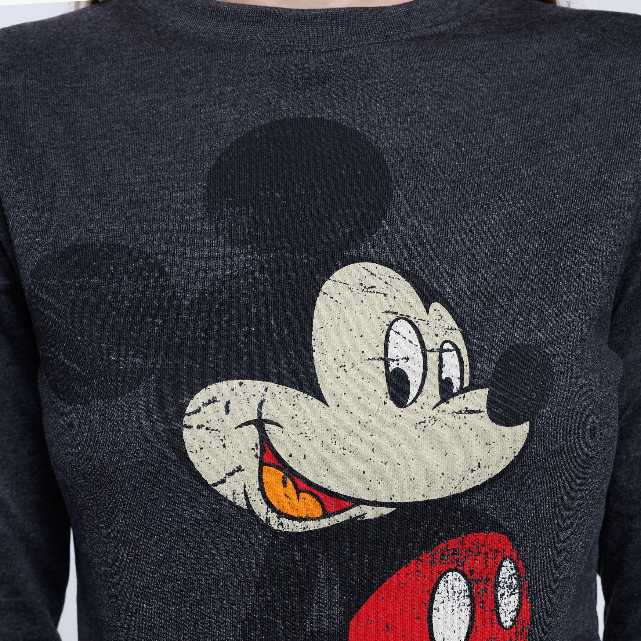 Printed Sweatshirt with Round Neck and Long Sleeves-women-winterwear-hoodiesandsweatshirts-sweatshirts-image-4