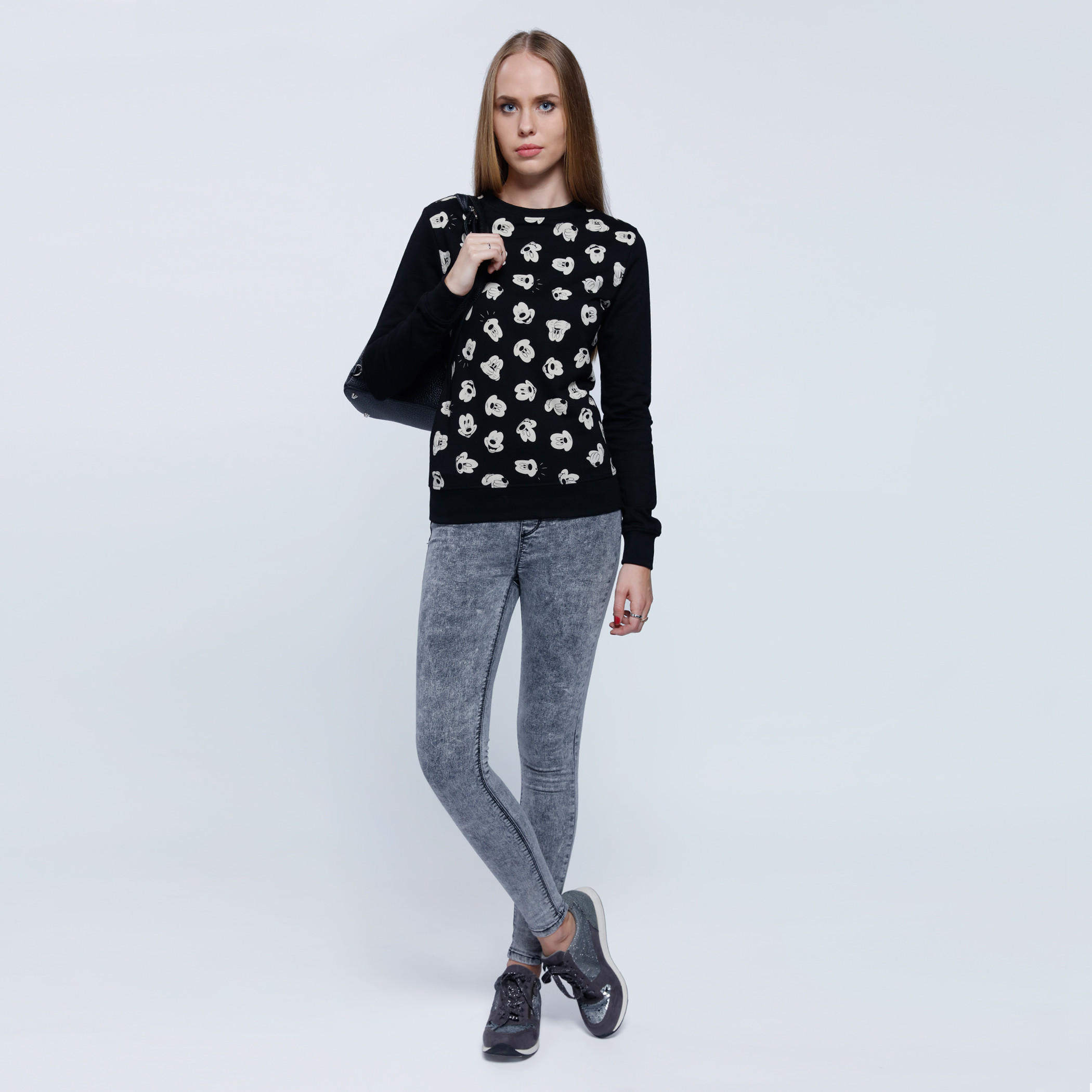 Printed Sweatshirt with Round Neck and Long Sleeves-women-winterwear-hoodiesandsweatshirts-sweatshirts-image-5