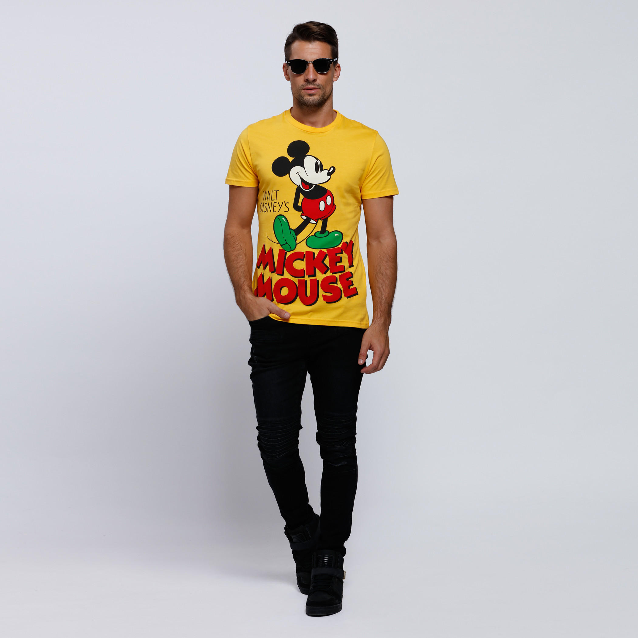 Mickey Mouse Printed Short Sleeves T-Shirt with Round Neck-men-clothing-tshirtsandpolos-tshirts-image-1
