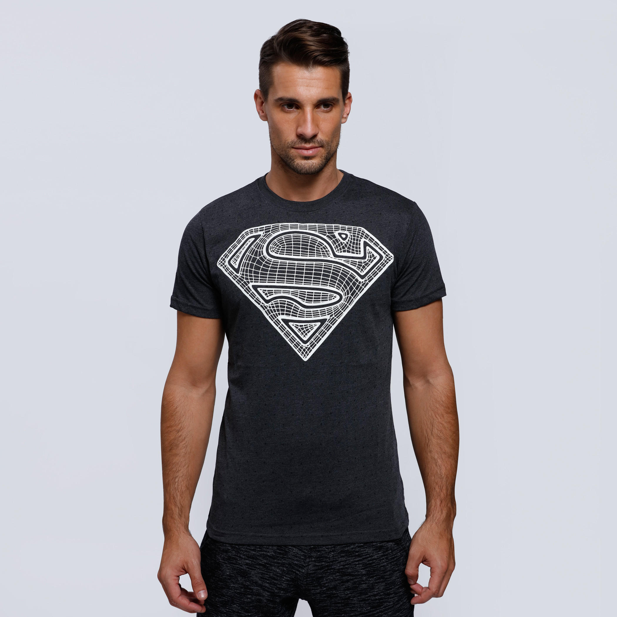 Superman Printed Round Neck T-Shirt with Short Sleeves-men-clothing-tshirtsandpolos-tshirts-image-1