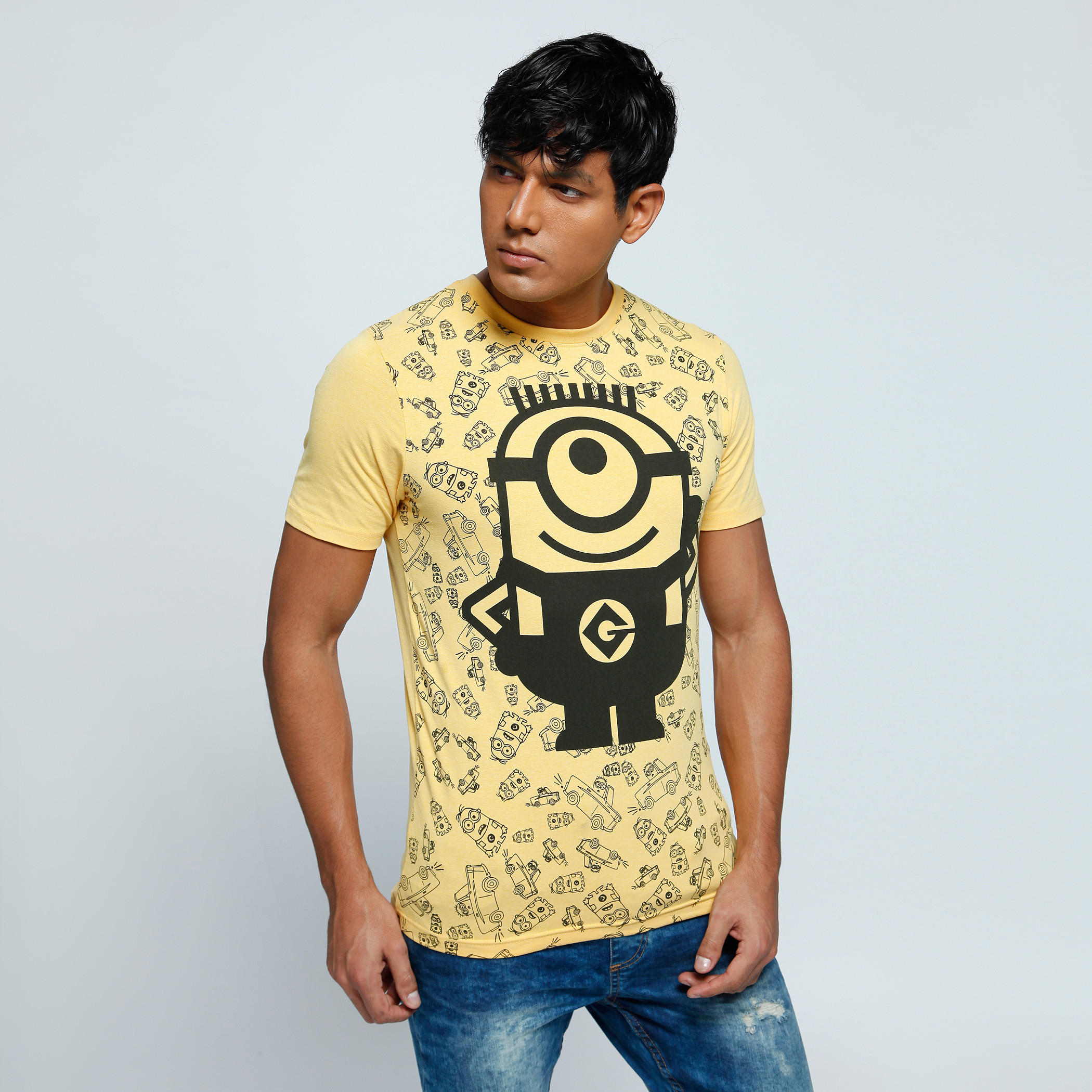 Printed T-Shirt with Crew Neck and Short Sleeves-men-clothing-tshirtsandpolos-tshirts-image-1