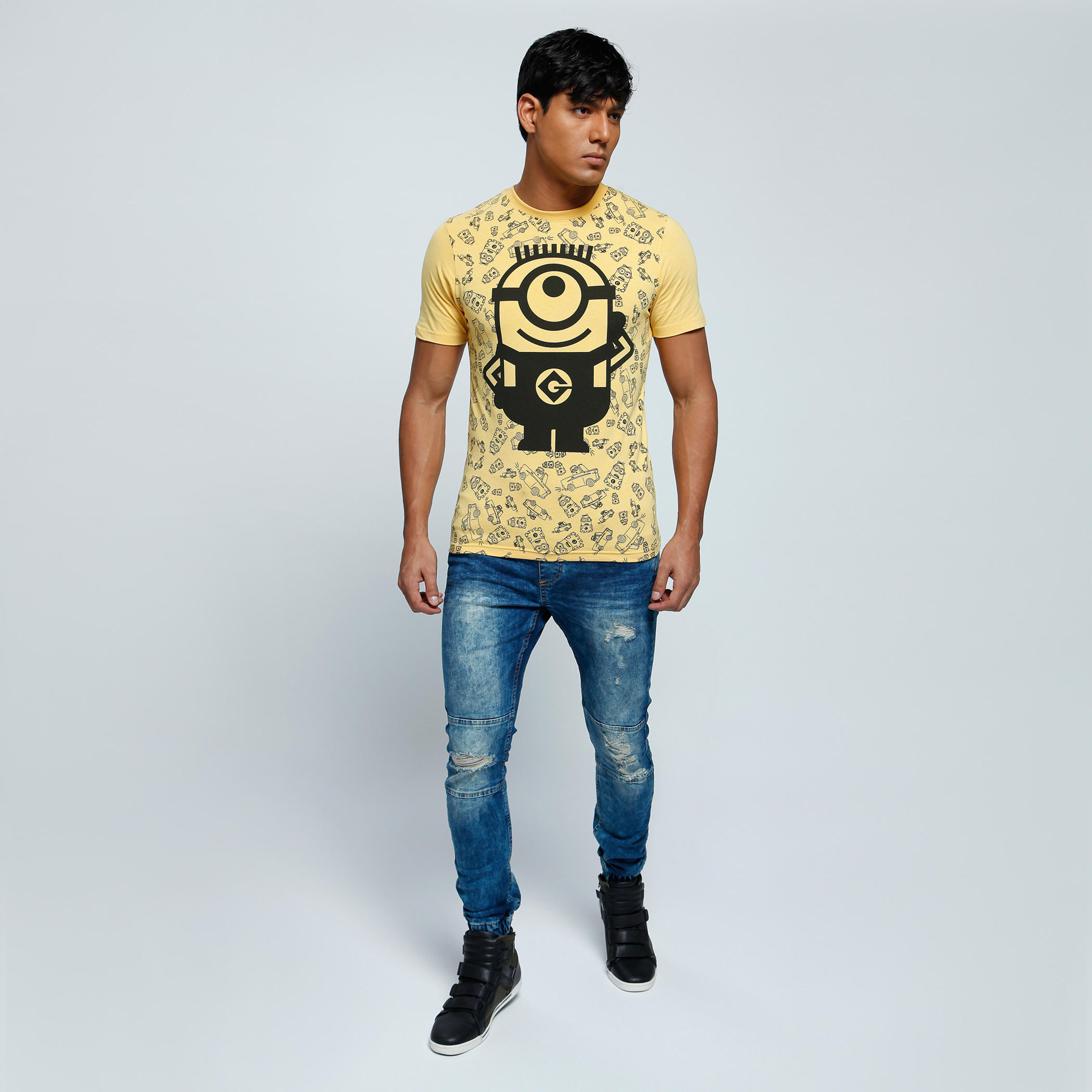 Printed T-Shirt with Crew Neck and Short Sleeves-men-clothing-tshirtsandpolos-tshirts-image-5