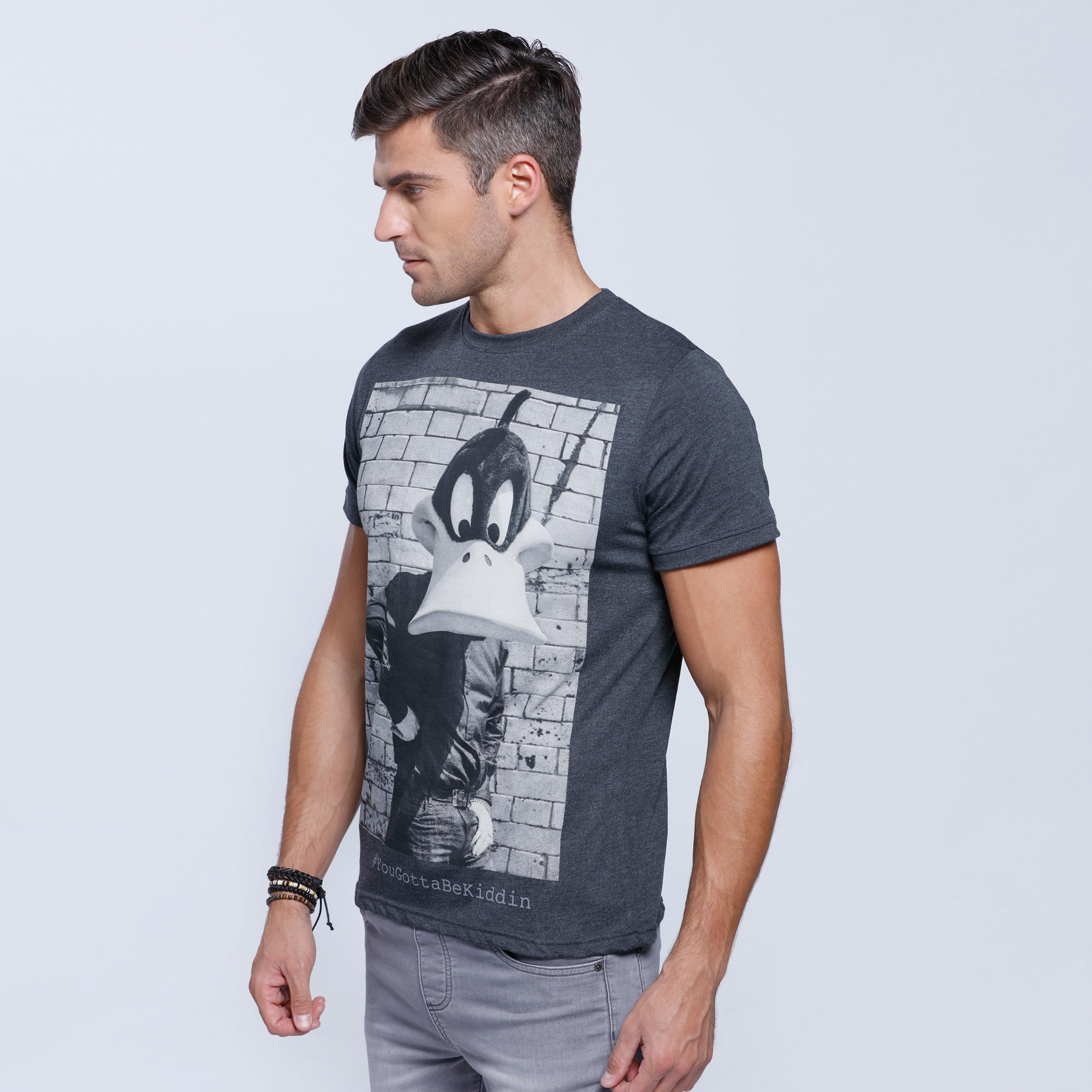 Daffy Duck Printed Short Sleeves T-Shirt with Round Neckline-men-clothing-tshirtsandpolos-tshirts-image-3