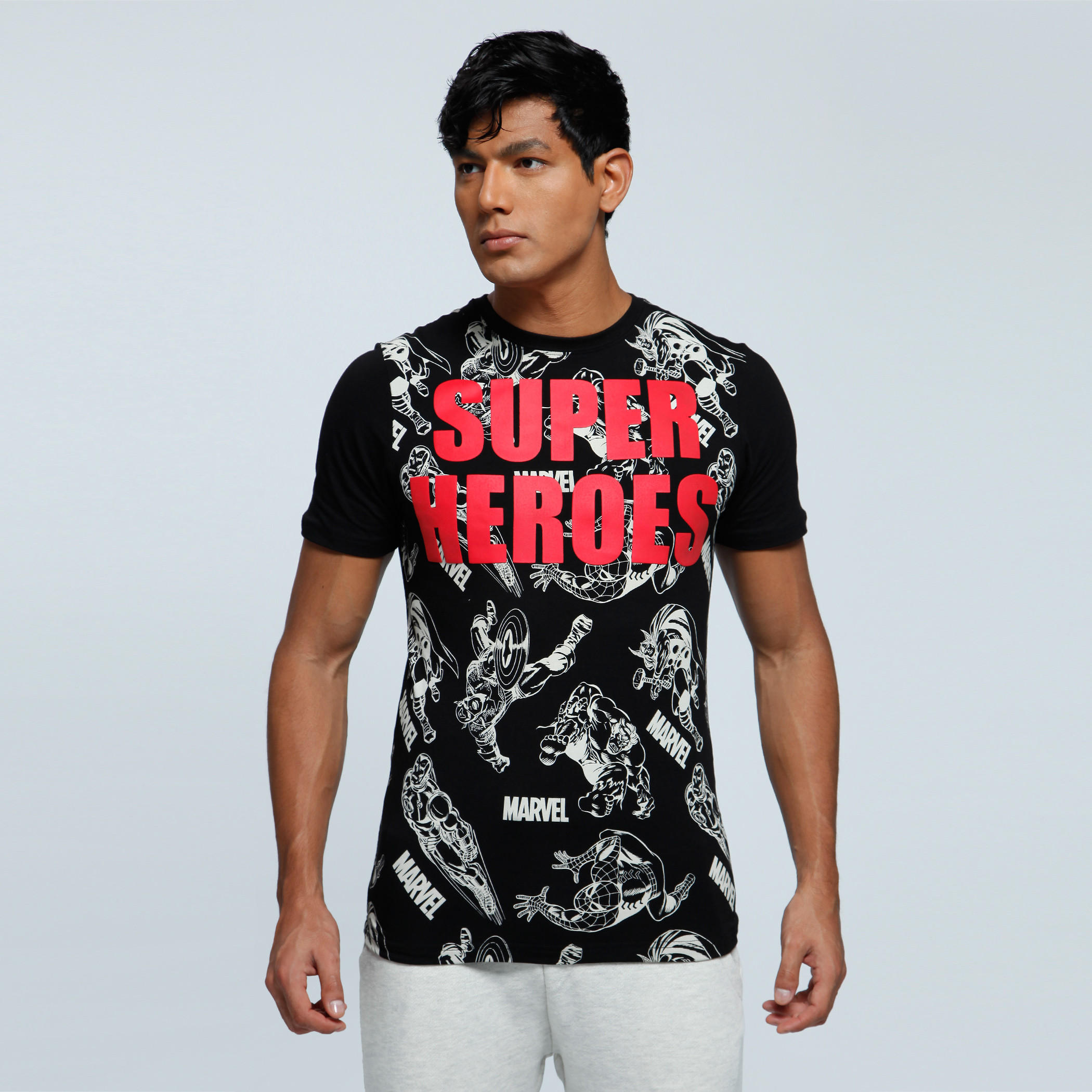 Printed T-Shirt with Crew Neck and Short Sleeves-men-clothing-tshirtsandpolos-tshirts-image-1
