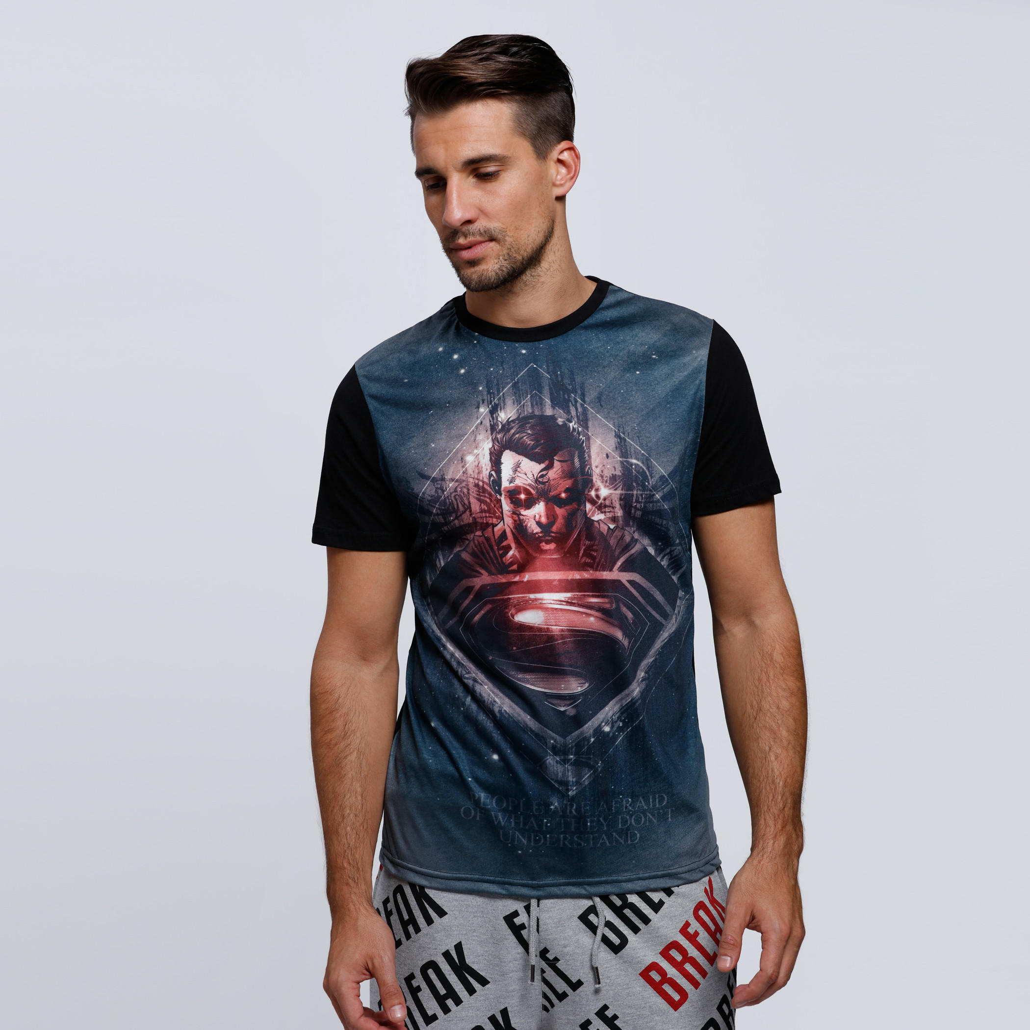 Printed Round Neck T-Shirt with Short Sleeves-men-clothing-tshirtsandpolos-tshirts-image-1