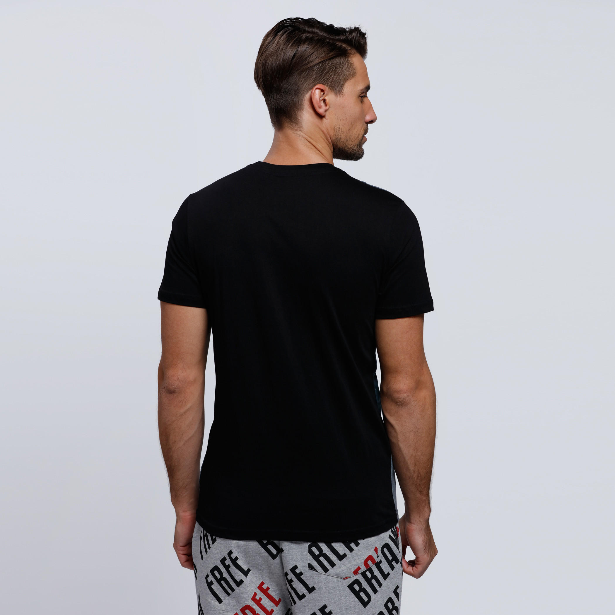 Printed Round Neck T-Shirt with Short Sleeves-men-clothing-tshirtsandpolos-tshirts-image-2