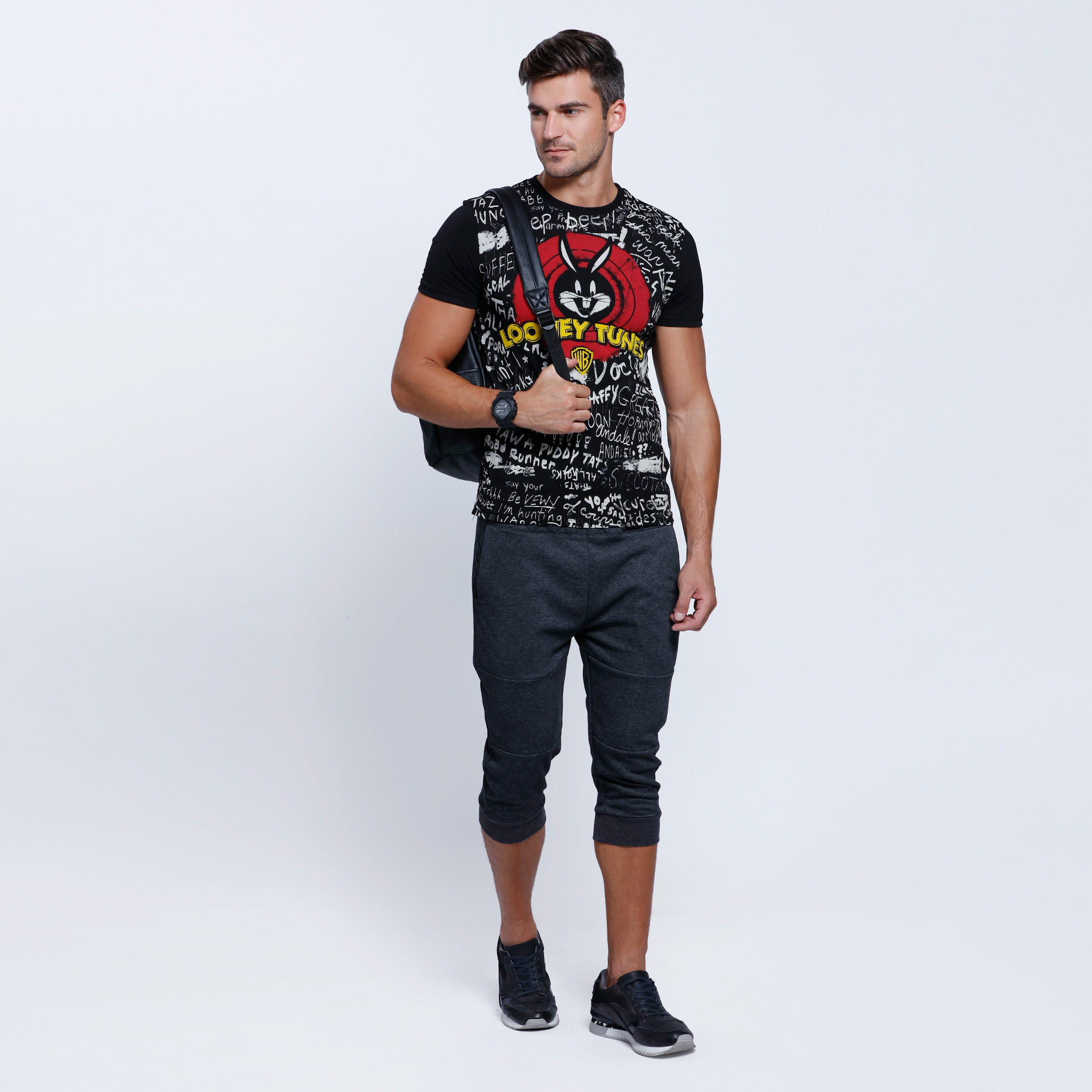 Smiley World Printed Short Sleeves T-Shirt with Round Neck-men-clothing-tshirtsandpolos-tshirts-image-5