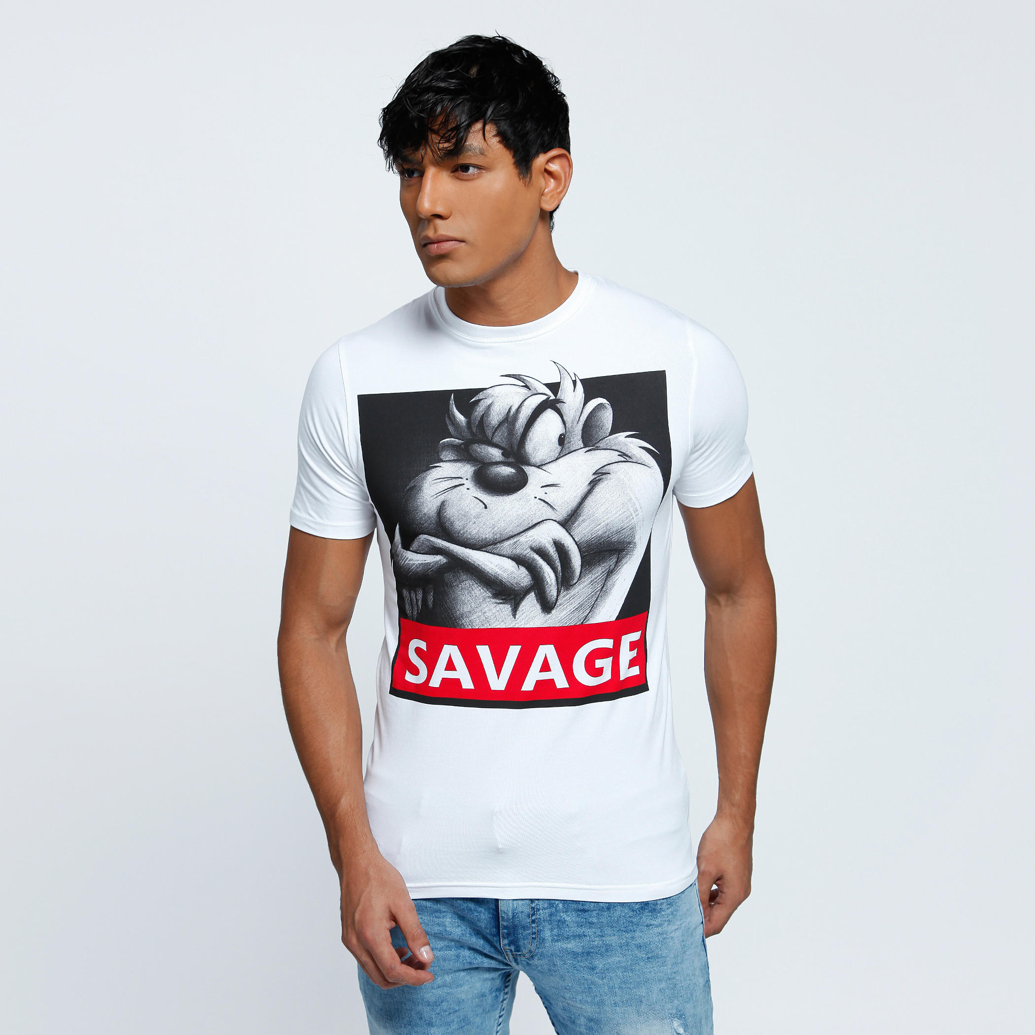 Printed T-Shirt with Short Sleeves and Crew Neck-men-clothing-tshirtsandpolos-tshirts-image-5