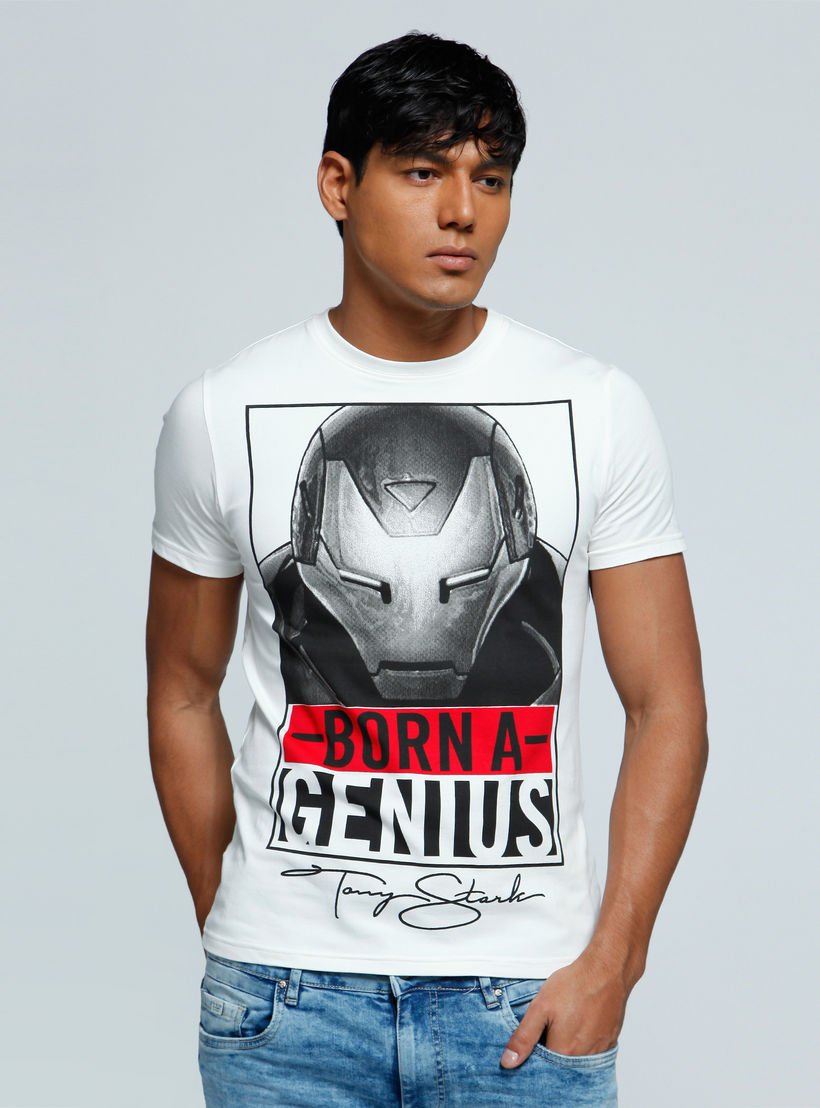 Printed T-Shirt with Crew Neck and Short Sleeves-men-clothing-tshirtsandpolos-tshirts-image-1