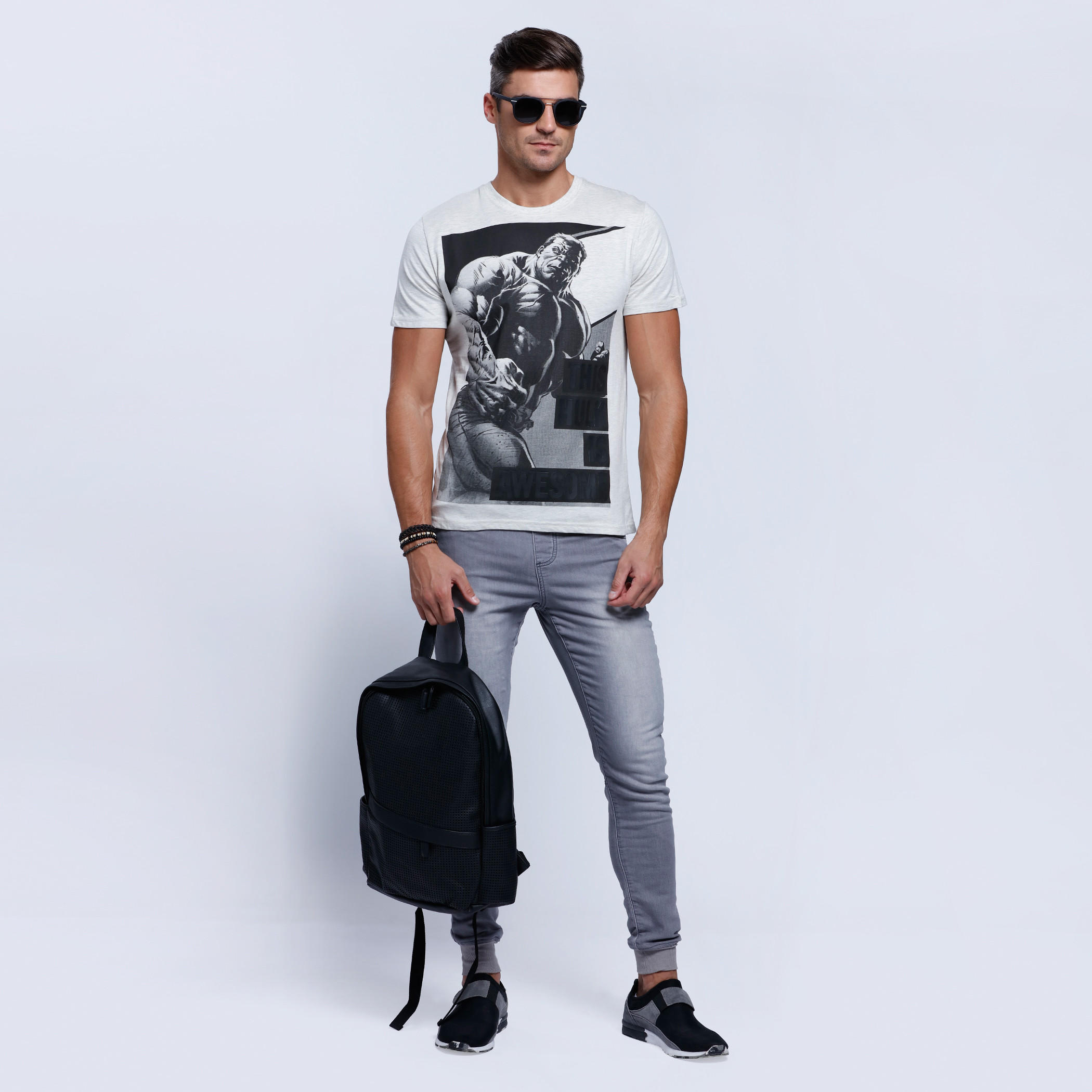 Printed Short Sleeves T-Shirt with Round Neckline-men-clothing-tshirtsandpolos-tshirts-image-1