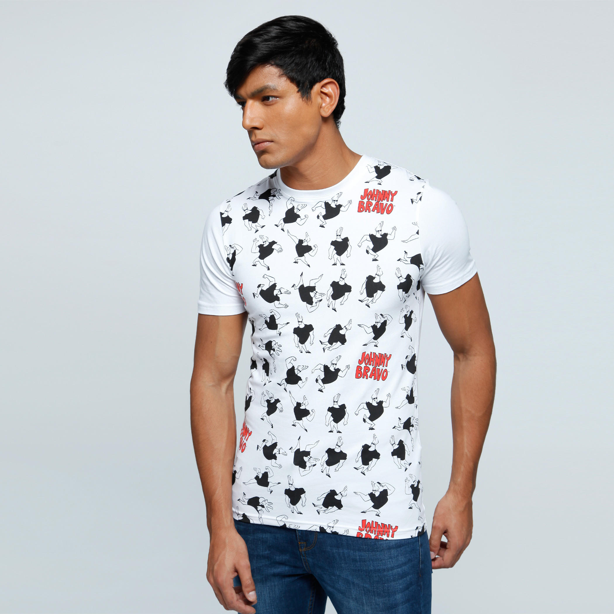 Printed T-Shirt with Crew Neck and Short Sleeves-men-clothing-tshirtsandpolos-tshirts-image-1