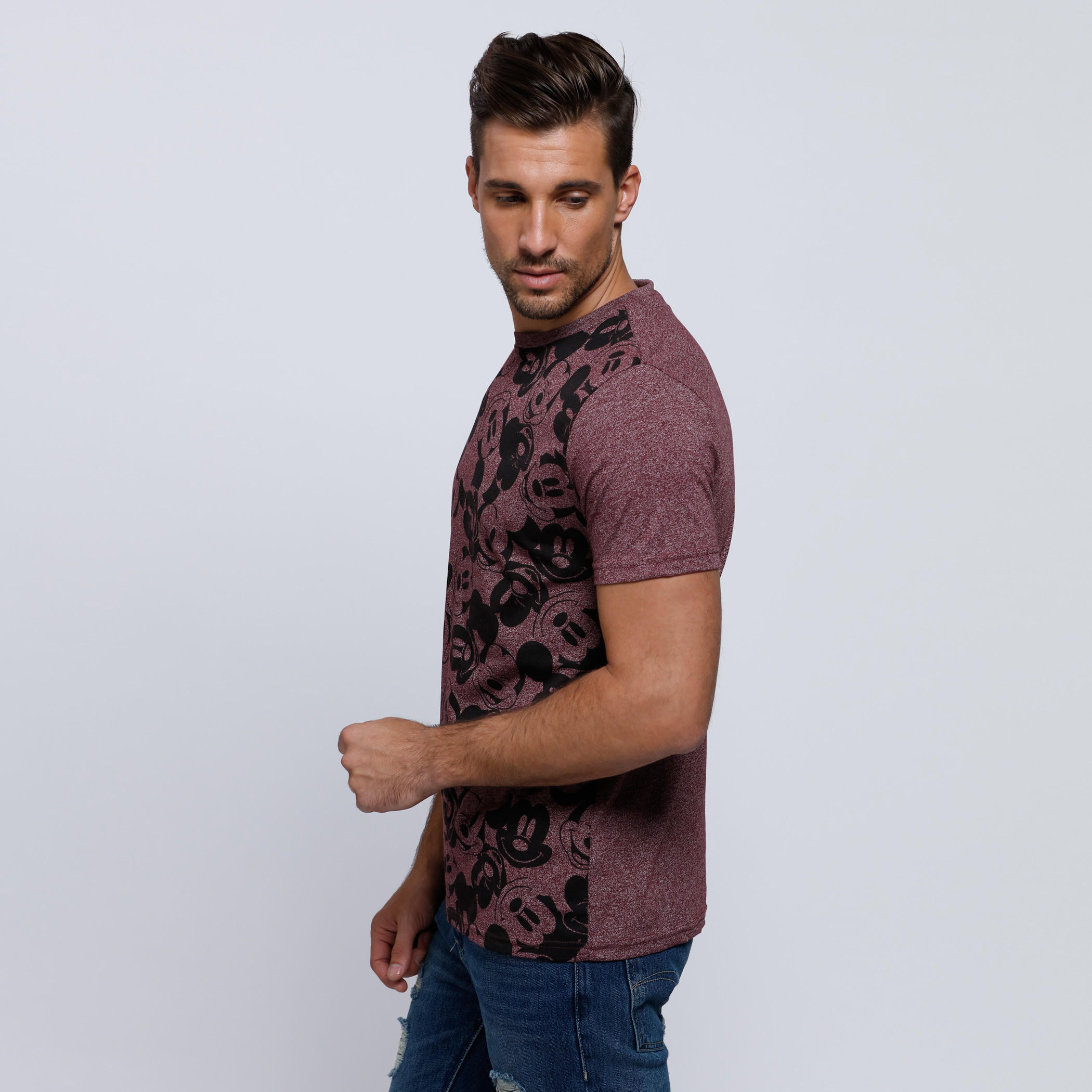 Mickey Mouse Printed Short Sleeves T-Shirt with Crew Neck-men-clothing-tshirtsandpolos-tshirts-image-3