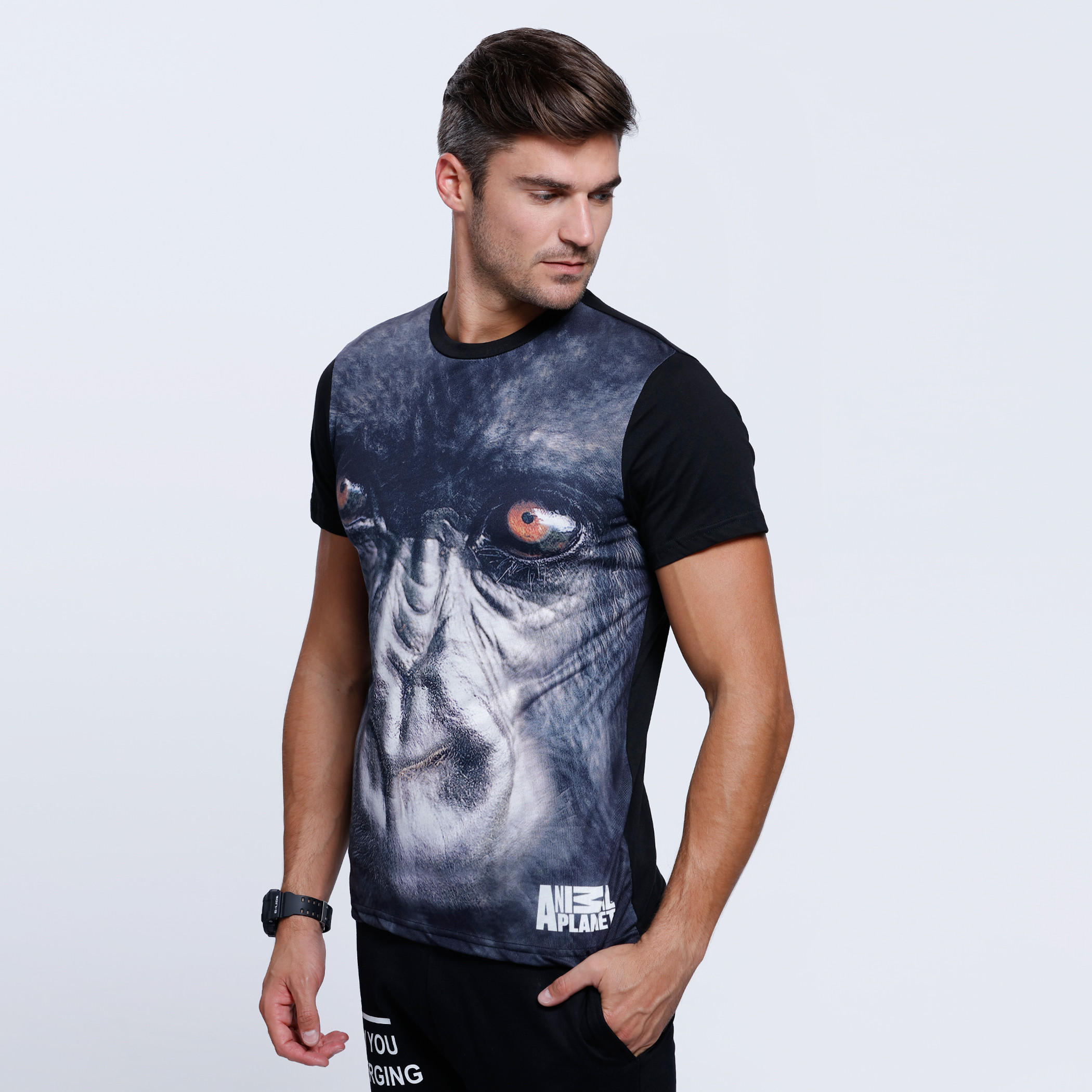 Printed T-Shirt with Round Neck and Short Sleeves-men-clothing-tshirtsandpolos-tshirts-image-3